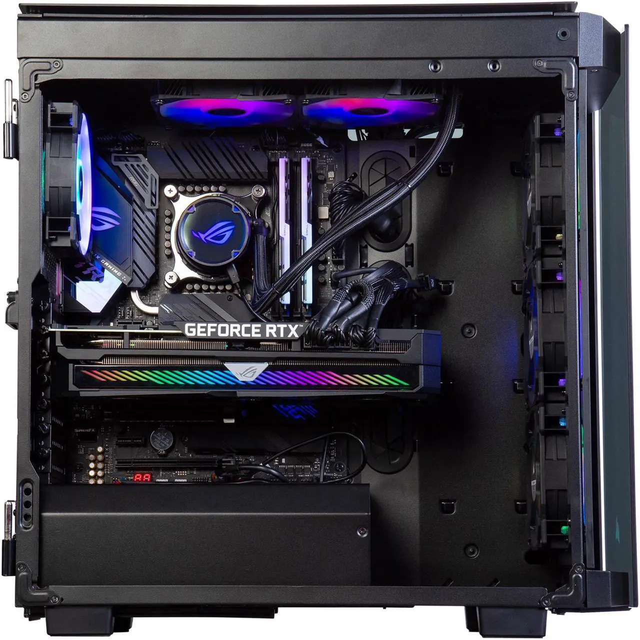 Alt view image 3 of 7 - ABS Gladiator Gaming PC - Intel i9 10850K - GeForce RTX 3080 - G.Skill TridentZ RGB 32GB DDR4 3200MHz - 1TB Intel M.2 NVMe SSD - ASUS ROG Strix LC 240 RGB AIO Cooler