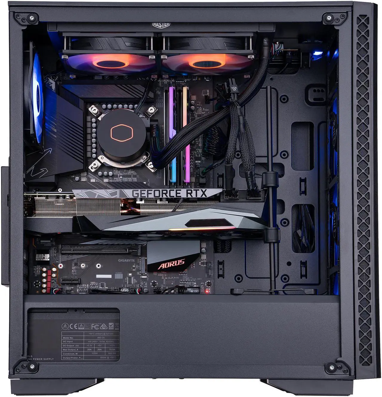 Alt view image 4 of 6 - ABS Gladiator Gaming PC - Intel i9 10900K - GeForce RTX 3080 - G.Skill TridentZ RGB 16GB DDR4 3200MHz - 1TB Intel 670P M.2 NVMe SSD - RGB AIO 240MM Cooler - Windows 10 Pro 64-bit