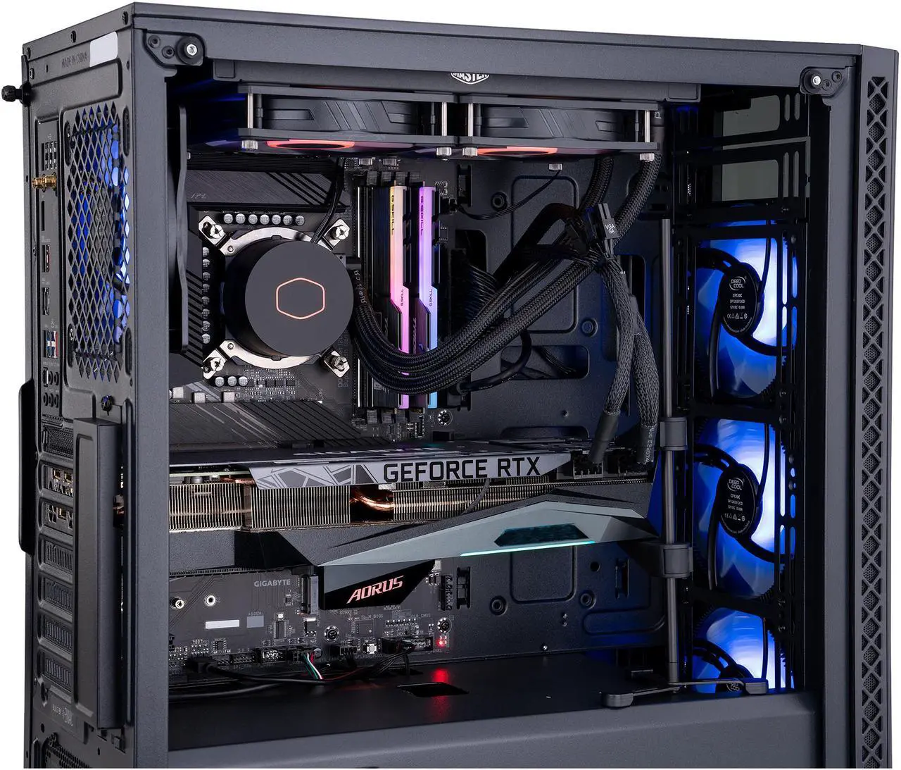 Alt view image 5 of 6 - ABS Gladiator Gaming PC - Intel i9 10900K - GeForce RTX 3080 - G.Skill TridentZ RGB 16GB DDR4 3200MHz - 1TB Intel 670P M.2 NVMe SSD - RGB AIO 240MM Cooler - Windows 10 Pro 64-bit