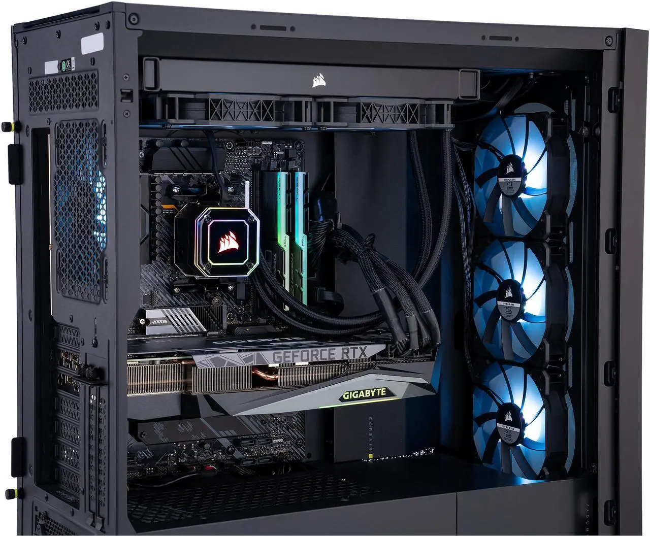 Alt view image 6 of 7 - ABS Gladiator Gaming PC - Windows 10 Pro - Ryzen 7 5800X - GeForce RTX 3080 - G.Skill TridentZ RGB 32GB DDR4 3200MHz - 1TB Gen4 M.2 SSD - Corsair 280MM RGB AIO