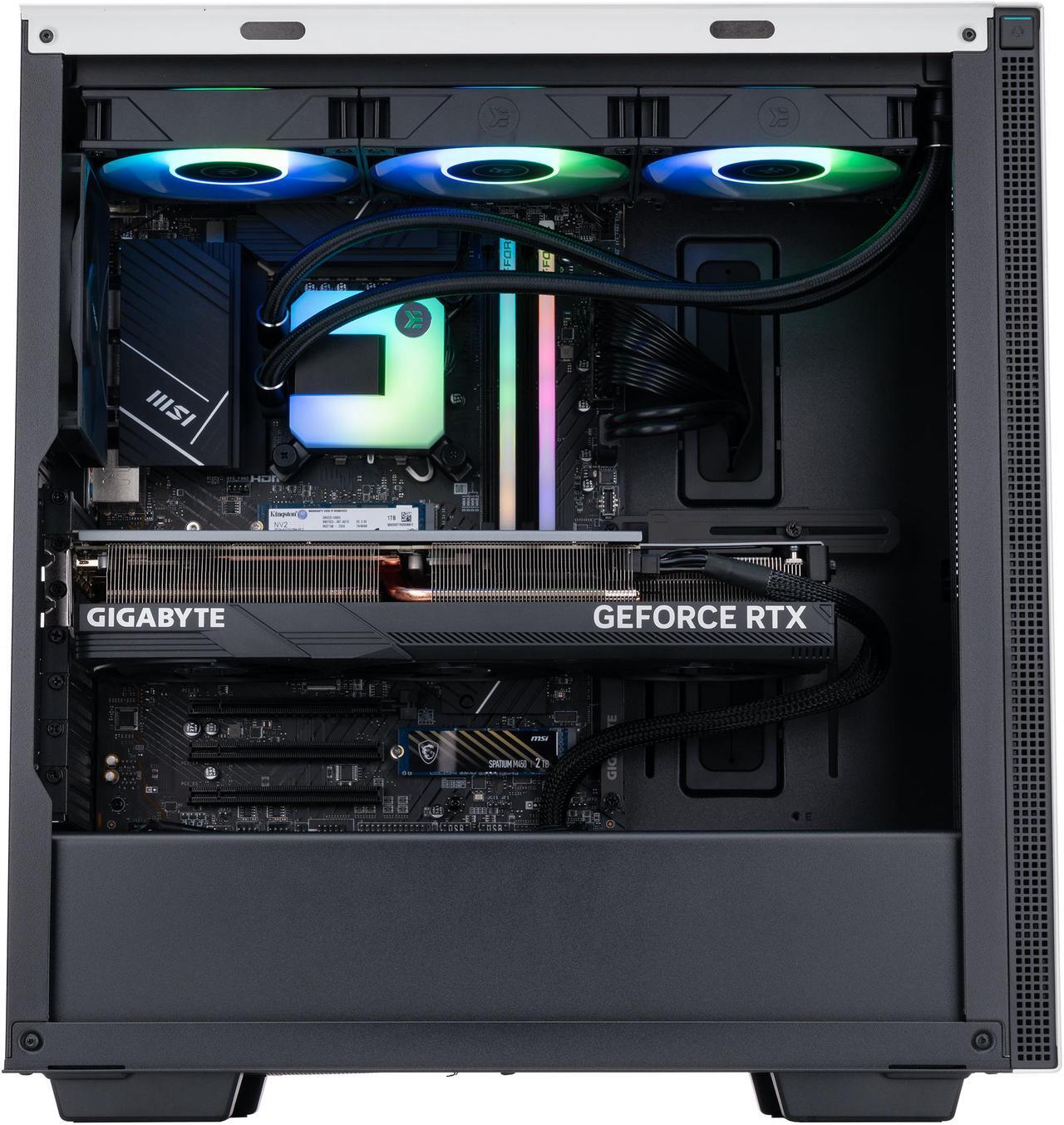 Alt view image 4 of 8 - ABS Vortex Aqua Expert AI PC - Windows 11 Pro - Intel i7 14700F - GeForce RTX 4080 Super - DLSS 3.5 - AI-Powered Performance - 64GB DDR5 6000MHz - 1TB M.2 NVMe SSD + 2TB M.2 NVMe SSD -ABSAI14700F4080S