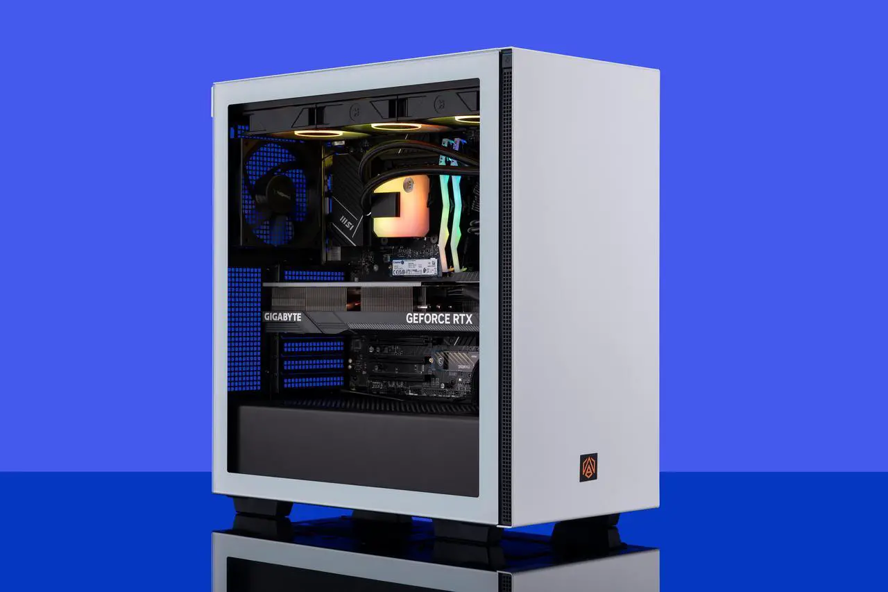 Alt view image 9 of 8 - ABS Vortex Aqua Expert AI PC - Windows 11 Pro - Intel i7 14700F - GeForce RTX 4080 Super - DLSS 3.5 - AI-Powered Performance - 64GB DDR5 6000MHz - 1TB M.2 NVMe SSD + 2TB M.2 NVMe SSD -ABSAI14700F4080S