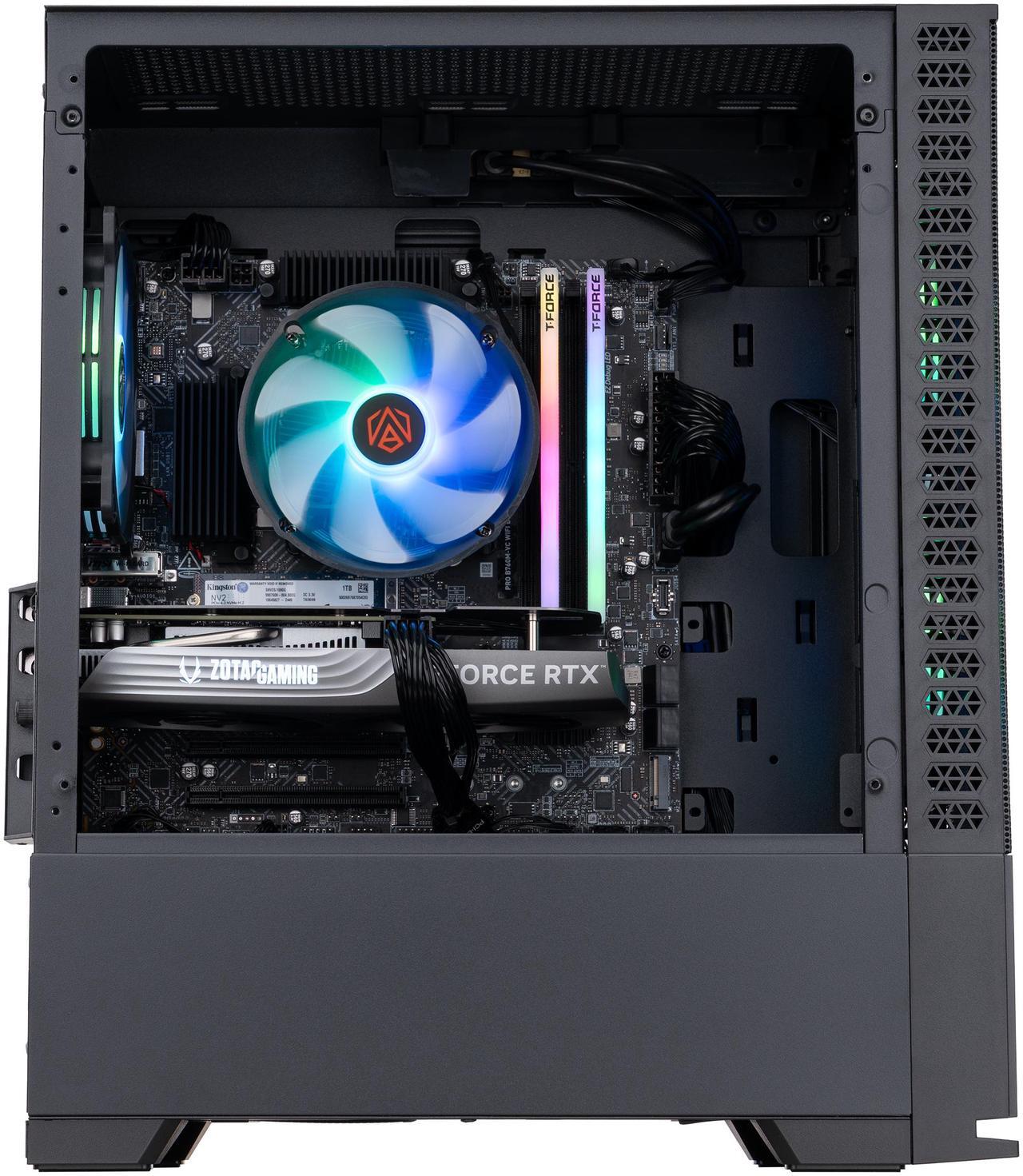 Alt view image 4 of 8 - ABS Cyclone Aqua Gaming PC - Windows 11 Home - Intel Core i5-14400F - GeForce RTX 4060 - DLSS 3 - AI-Powered Performance - 32GB DDR5 6000 - 1TB M.2 NVMe SSD - CA14400F4060
