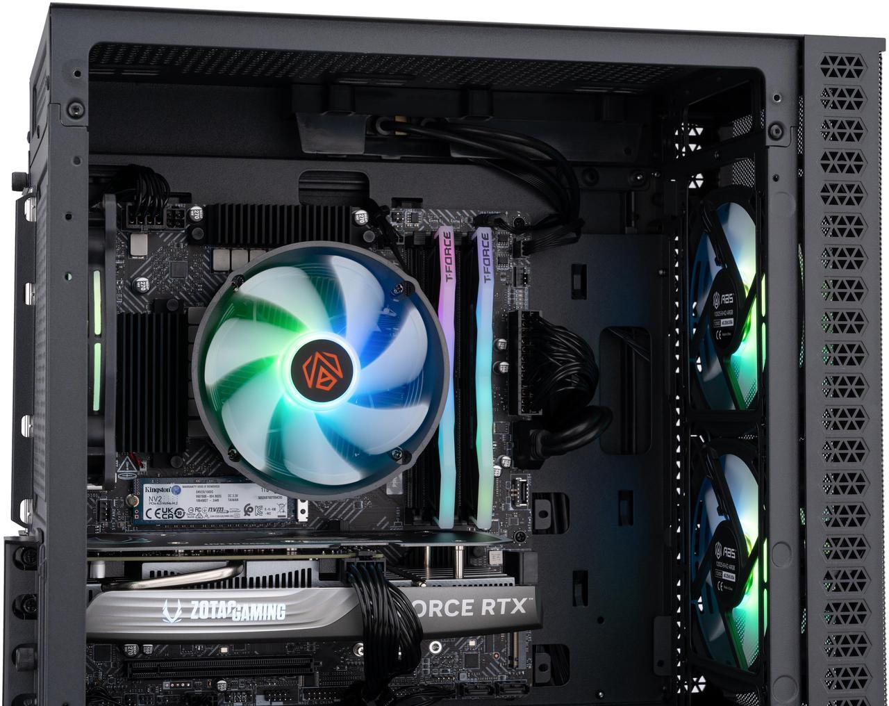 Alt view image 7 of 8 - ABS Cyclone Aqua Gaming PC - Windows 11 Home - Intel Core i5-14400F - GeForce RTX 4060 - DLSS 3 - AI-Powered Performance - 32GB DDR5 6000 - 1TB M.2 NVMe SSD - CA14400F4060