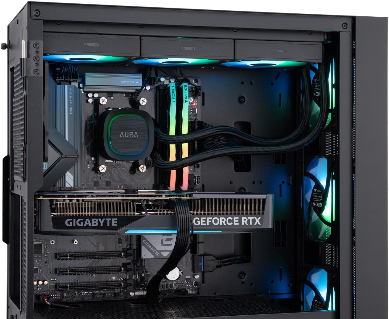 Alt view image 7 of 8 - ABS Eurus Aqua Gaming PC - Windows 11 Home - AMD Ryzen 7 9800X3D - GeForce RTX 5070 Ti - DLSS 4 - AI-Powered Performance - 32GB DDR5 6000 - 2TB M.2 NVMe SSD - ER9800X3D5070TI2
