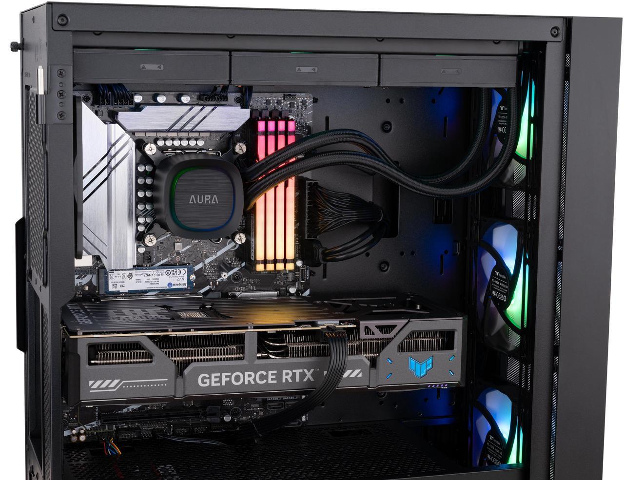 Alt view image 7 of 8 - ABS Eurus Aqua Gaming PC Powered by Asus - Windows 11 Home - Intel Core i9-14900KF - GeForce RTX 5070 Ti - DLSS 4 - AI-Powered Performance - 32GB DDR5 5600 - 2TB M.2 NVMe SSD - EA14900KF5070TI