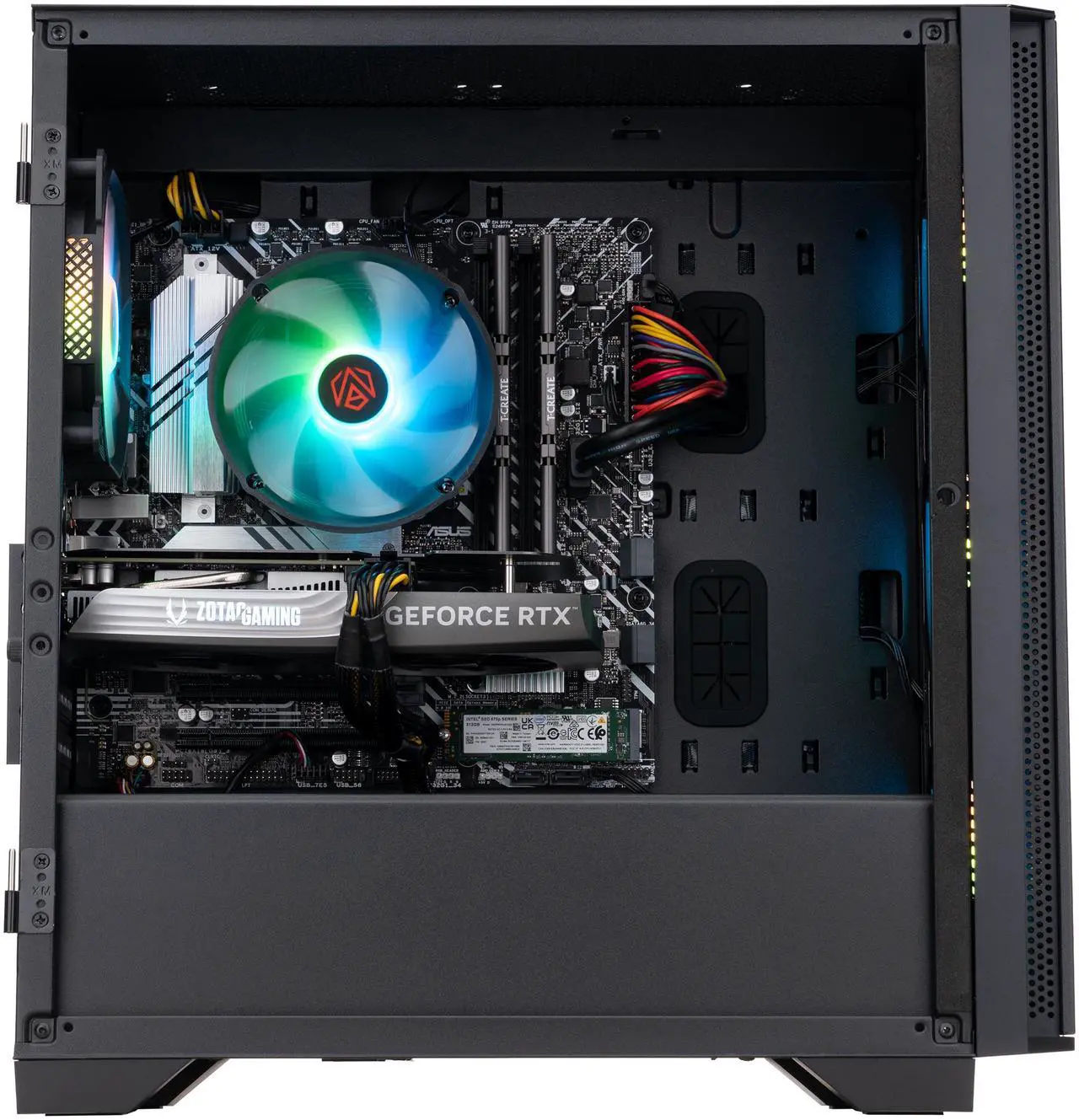 Alt view image 4 of 8 - ABS Aquilon Aqua Gaming PC - Windows 11 - Intel Core i5-13400F - GeForce RTX 4060 - DLSS 3 - AI-Powered Performance - 32GB DDR4 3200MHz - 1TB (512GBx2) NVMe SSD - AA13400F4060