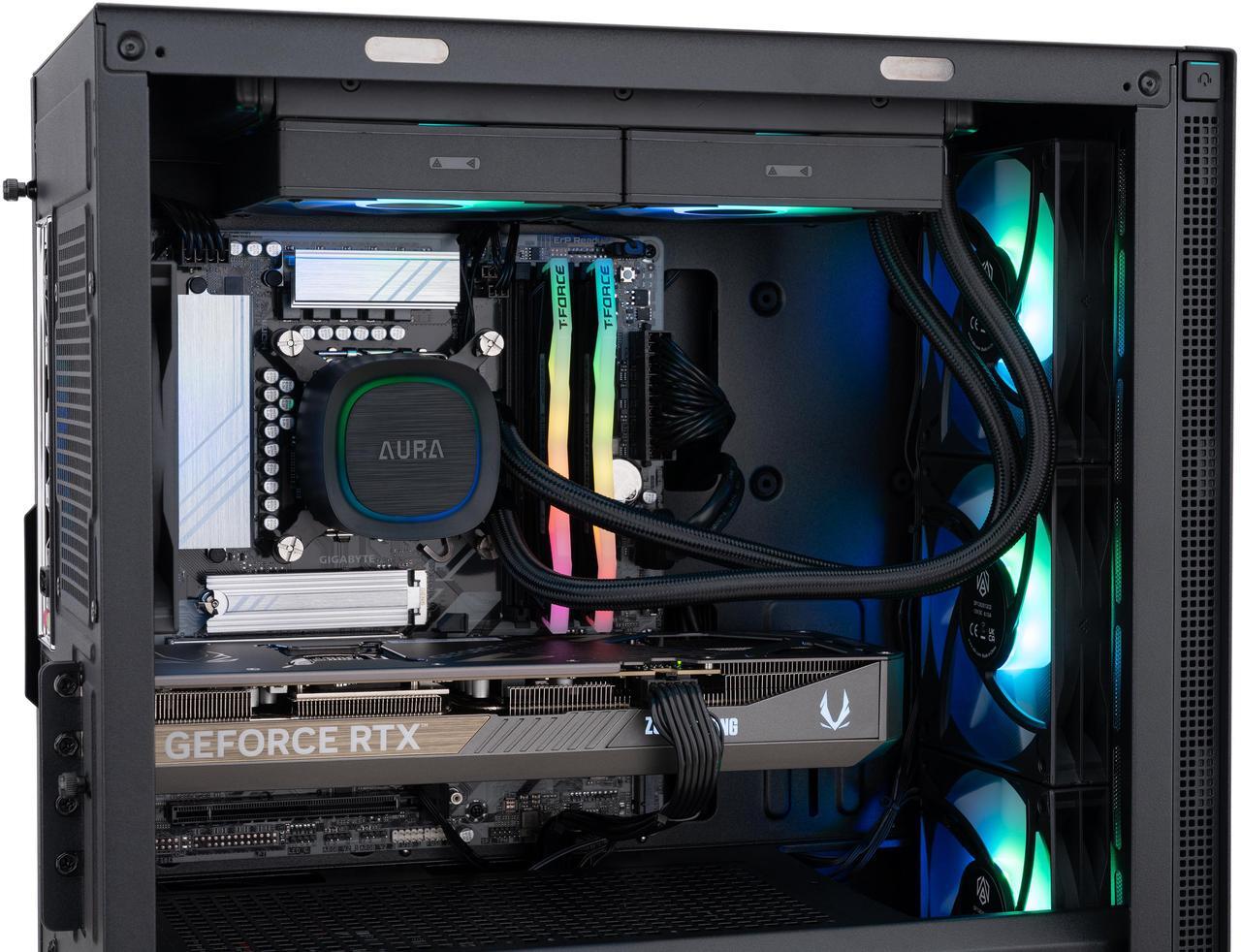 Alt view image 7 of 8 - ABS Aeolian-M Aqua Gaming PC - Windows 11 - Intel Core Ultra 9 285K - GeForce RTX 5070 Ti - DLSS 4 - AI-Powered Performance - 32GB DDR5 6400MHz - 2TB M.2 NVMe SSD - AMA265KF5070TI3