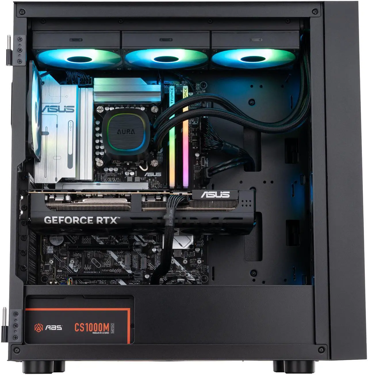 Alt view image 4 of 8 - ABS Eurus Aqua Gaming PC Powered By Asus- Windows 11 - Intel Core Ultra 9 285K - GeForce RTX 5080- DLSS 4 - AI-Powered Performance - 32GB DDR5 6400MHz - 2TB M.2 NVMe SSD - EA285K50803