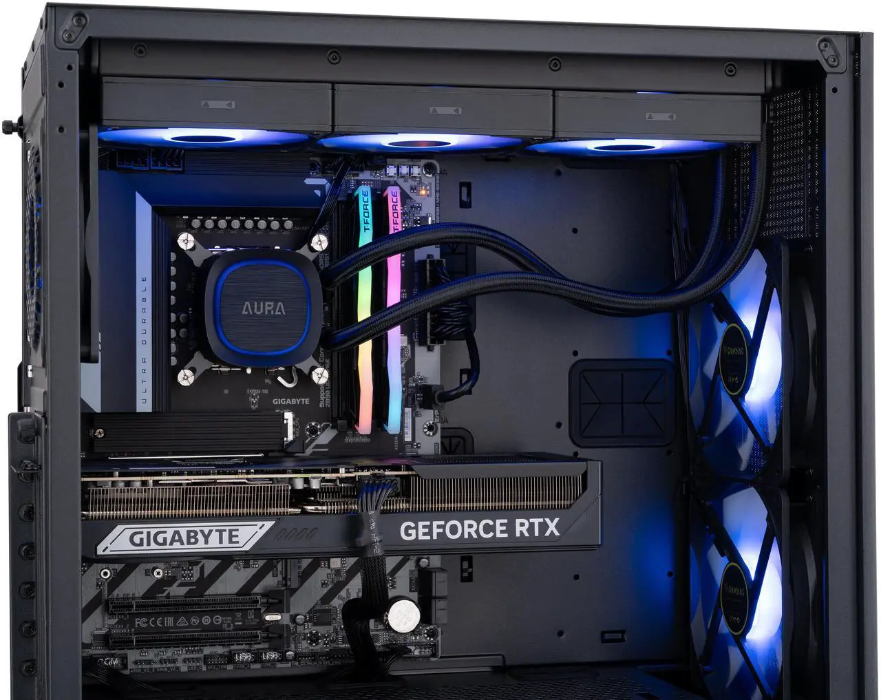 Alt view image 7 of 8 - ABS Aeolian Aqua Gaming PC - Windows 11 - Intel Core Ultra 9 285K - GeForce RTX 5080 - DLSS 4 - AI-Powered Performance - 32GB DDR5 6400MHz - 2TB M.2 NVMe SSD - AA285K5080
