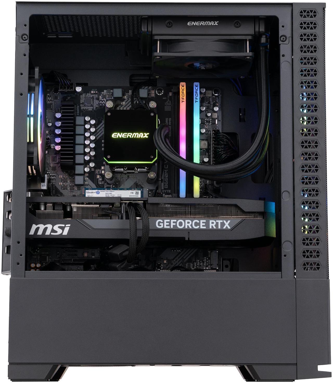 Alt view image 4 of 8 - ABS Cyclone Ruby Gaming PC - Windows 11 - AMD Ryzen 7 7800X3D - GeForce RTX 5070 - DLSS 4 - AI-Powered Performance - 32GB DDR5 6000 - 1TB M.2 NVMe SSD - CR7800X3D5070