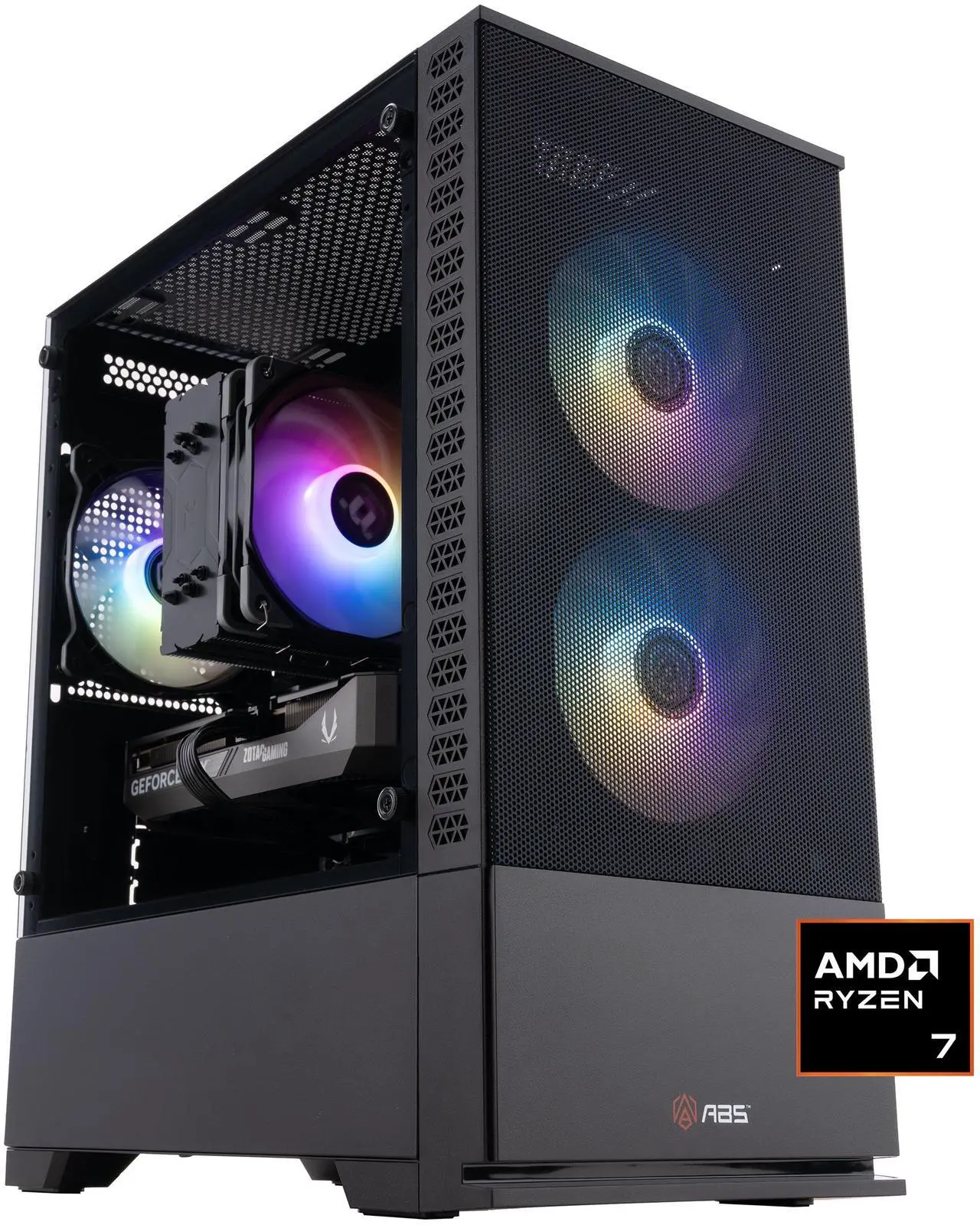 Main image of ABS Cyclone Ruby Gaming PC - Windows 11 - AMD Ryzen 7 7700X - GeForce RTX 5060 Ti 16GB - DLSS 4 - AI-Powered Performance - 32GB DDR5 6000 - 1TB M.2 NVMe SSD - CR7700X5060TI2