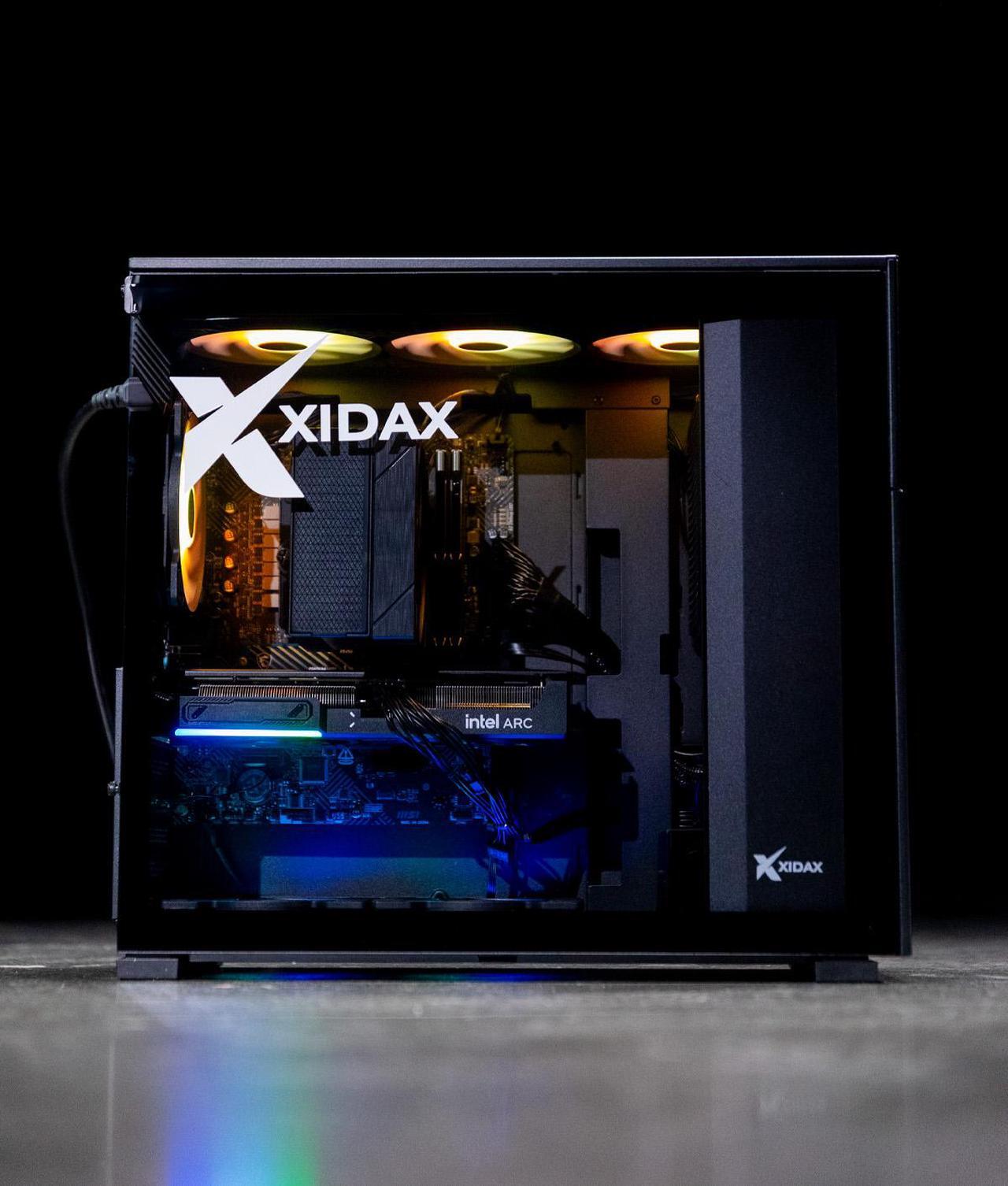 Alt view image 8 of 7 - Xidax X-2 Series Intel Core i5 14400F (up to 4.7GHz), Intel Arc B580 12GB, 1TB NVMe M.2 SSD, 16GB RAM, Fan Cooling, Window 11 Home Xen Black Gaming Desktop - Assembled & Serviced in Utah