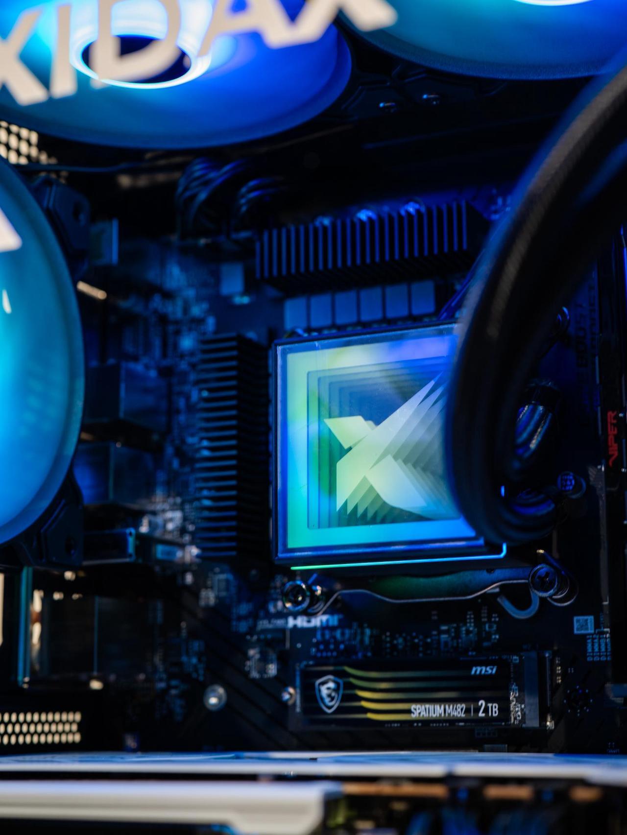 Alt view image 2 of 6 - Xidax X-6 Series Intel Core i7 14700KF (up to 5.6GHz) , AMD Radeon RX 9070XT 16GB, 2TB NVMe M.2 SSD, 32GB (2x16GB) RAM, Liquid cooling, Genuine Window 11 Home Xen Screen Black Gaming Desktop - Assembled & Serviced in Utah