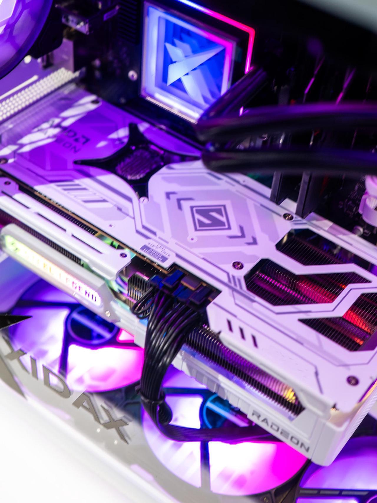 Alt view image 4 of 6 - Xidax X-6 Series Intel Core i9 14900KF (up to 6.0GHz), AMD Radeon RX 9070XT 16GB, 2TB NVMe M.2 SSD, 32GB (2x16GB) RAM, Liquid cooling, Genuine Window 11 Home Onami White Gaming Desktop - Assembled & Serviced in Utah