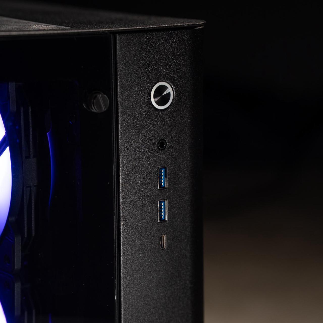 Alt view image 3 of 7 - Xidax X-6 Series Intel Core i9 14900KF (up to 6.0GHz) , NVIDIA GeForce RTX 5090 32GB, 2TB NVMe M.2 SSD, 64GB (2x32GB) RAM, Liquid cooling, Genuine Window 11 Home Onami Black Gaming Desktop - Assembled & Serviced in Utah
