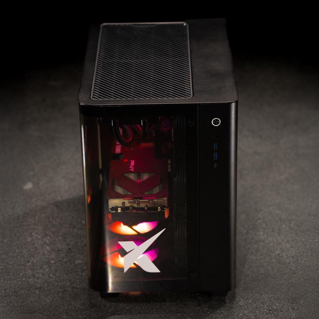 Alt view image 4 of 7 - Xidax X-6 Series Intel Core i9 14900KF (up to 6.0GHz) , NVIDIA GeForce RTX 5090 32GB, 2TB NVMe M.2 SSD, 64GB (2x32GB) RAM, Liquid cooling, Genuine Window 11 Home Onami Black Gaming Desktop - Assembled & Serviced in Utah
