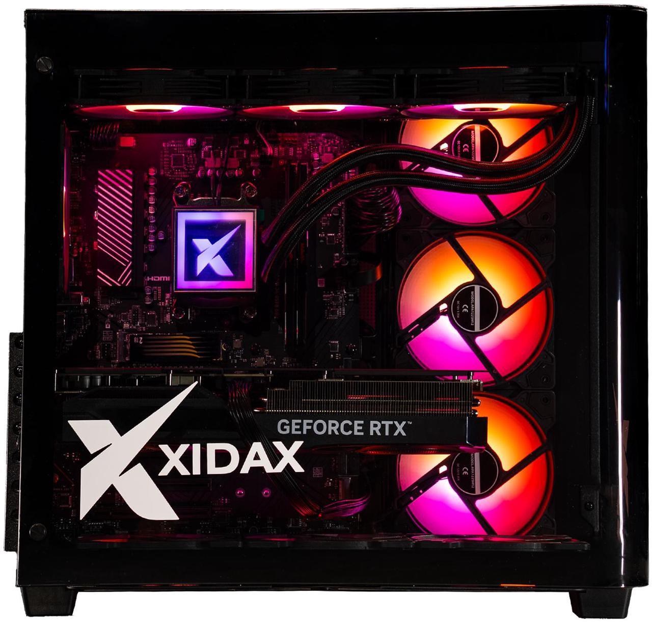 Alt view image 6 of 7 - Xidax X-6 Series Intel Core i9 14900KF (up to 6.0GHz) , NVIDIA GeForce RTX 5090 32GB, 2TB NVMe M.2 SSD, 64GB (2x32GB) RAM, Liquid cooling, Genuine Window 11 Home Onami Black Gaming Desktop - Assembled & Serviced in Utah