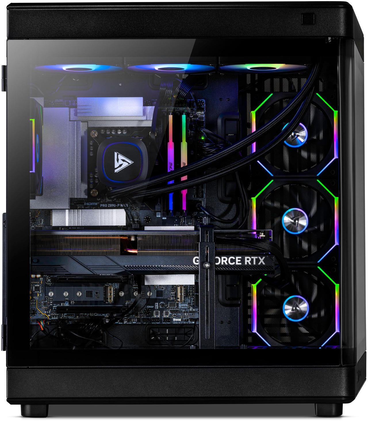 Alt view image 3 of 8 - STORMCRAFT Gaming PC WIZARD AMD Ryzen 7 9800X3D NVIDIA GeForce RTX 5090 – AI Powered 32GB DDR5 6000MHz RGB 2TB SSD 360mm AIO Liquid Cooling Windows 11 Home - WI980XDCC-590N1