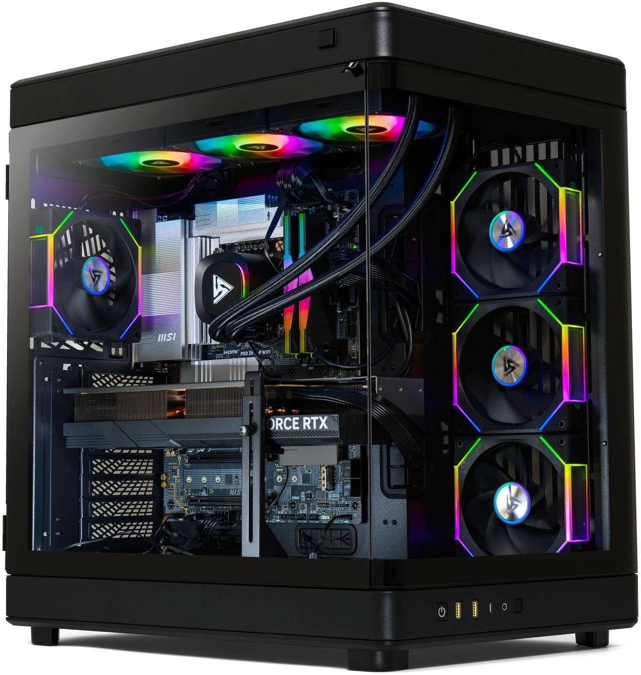 Main image of STORMCRAFT Gaming PC WIZARD AMD Ryzen 7 9800X3D NVIDIA GeForce RTX 5090 – AI Powered 32GB DDR5 6000MHz RGB 2TB SSD 360mm AIO Liquid Cooling Windows 11 Home - WI980XDCC-590N1