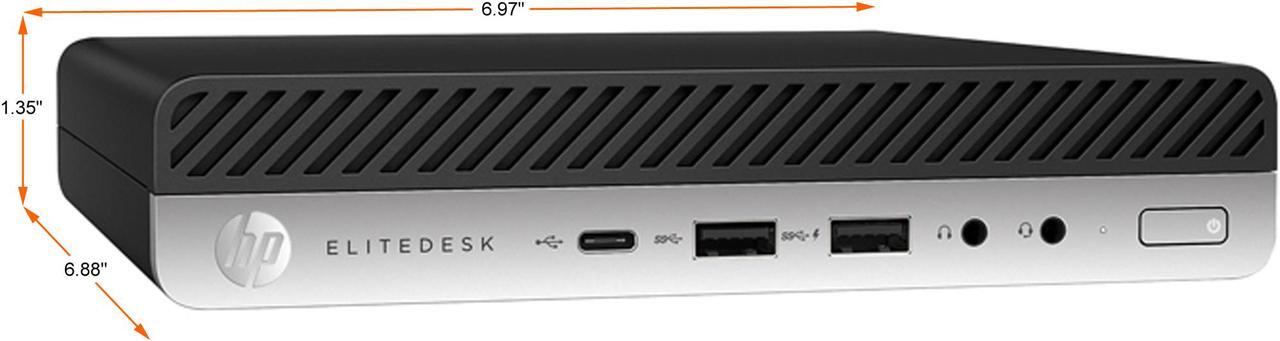 Alt view image 2 of 2 - HP Grade A Business Desktop EliteDesk 800 G3 Mini Intel Core i5-6500T 16GB DDR4 256GB SSD Intel HD Graphics 530 Windows 10 Pro 64-bit