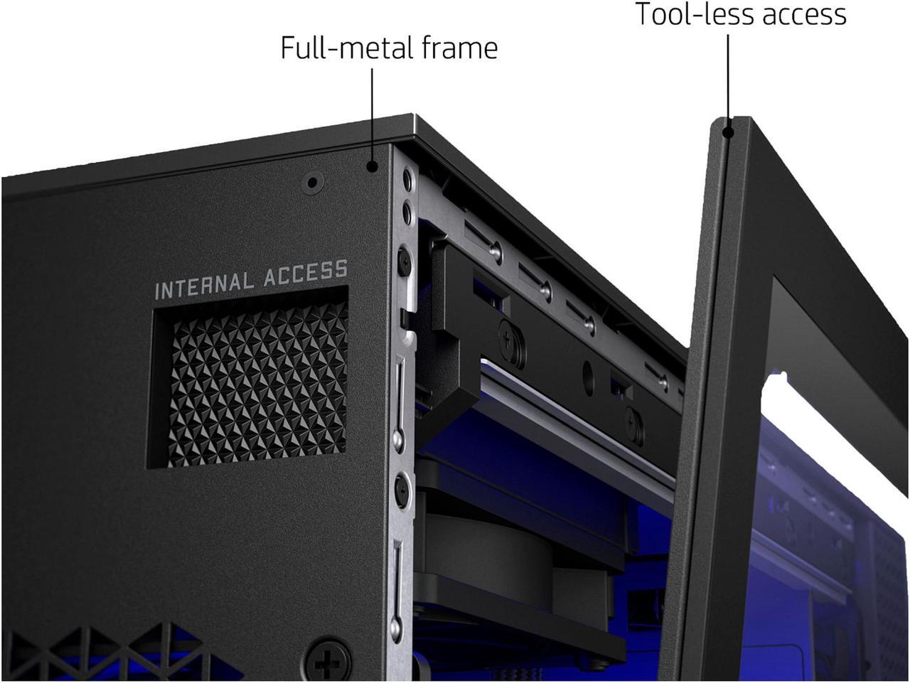 Alt view image 4 of 5 - HP Gaming Desktop OMEN GT12-0024 Intel Core i5-10400 8GB DDR4 512 GB NVMe SSD GeForce GTX 1660 SUPER Windows 10 Home 64-bit