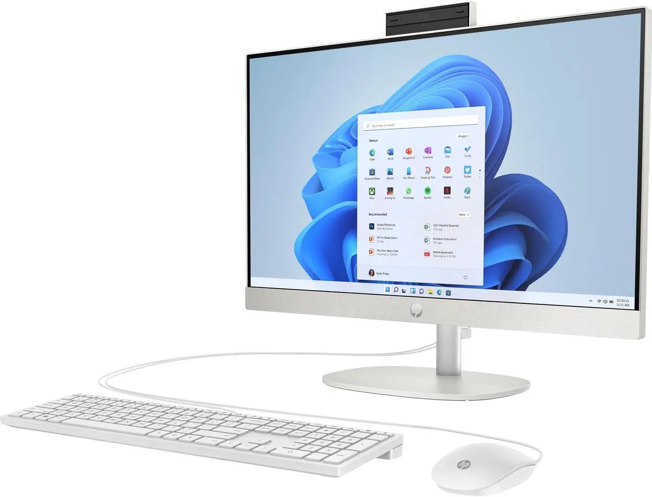 Alt view image 3 of 4 - HP All-in-One Computer 27-cr0016 AMD Ryzen 5 7520U 8 GB LPDDR5 512GB PCIe SSD 27" Windows 11 Home 64-bit