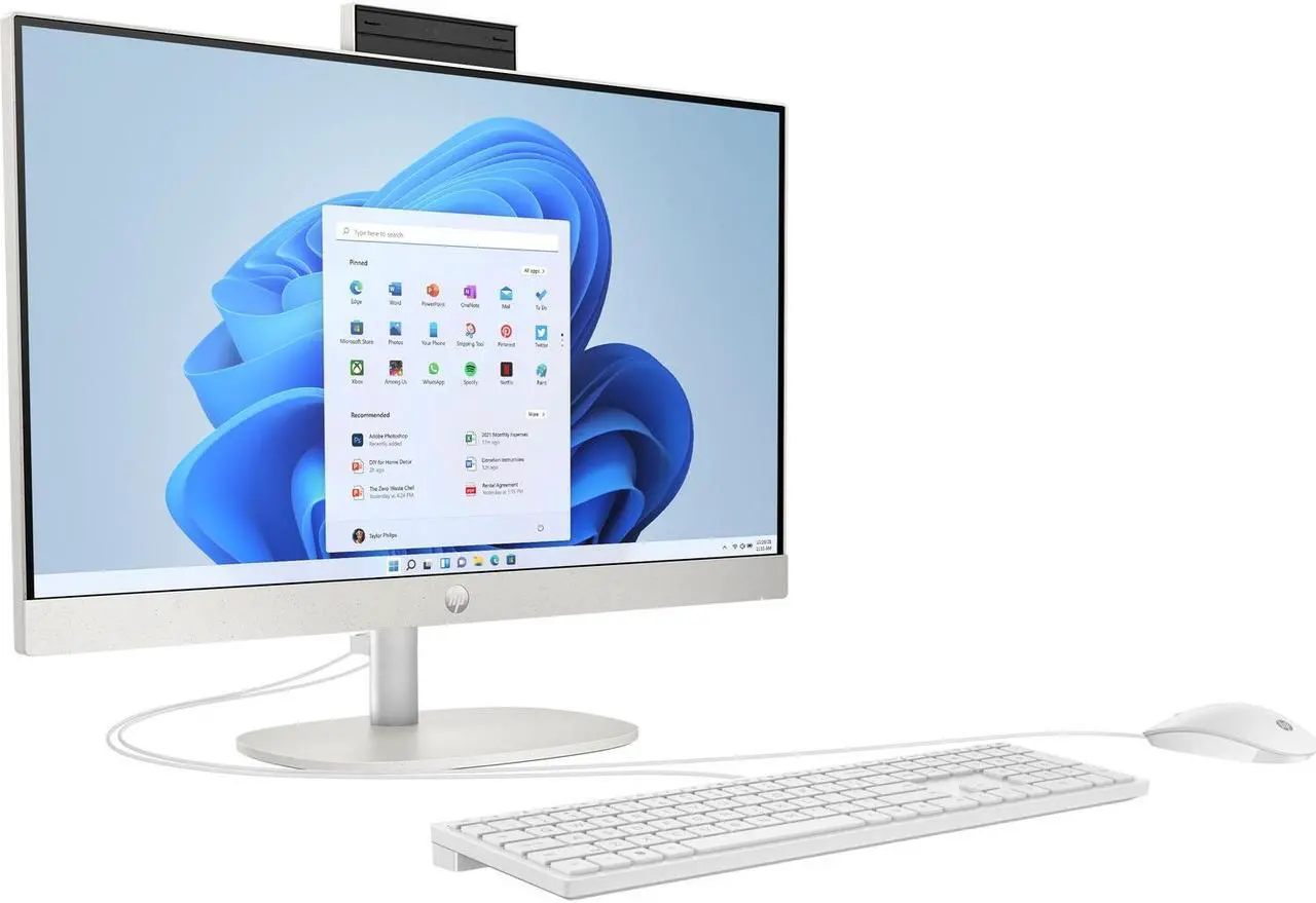 Alt view image 2 of 4 - HP All-in-One Computer 27-cr0016 AMD Ryzen 5 7520U 8 GB LPDDR5 512GB PCIe SSD 27" Windows 11 Home 64-bit