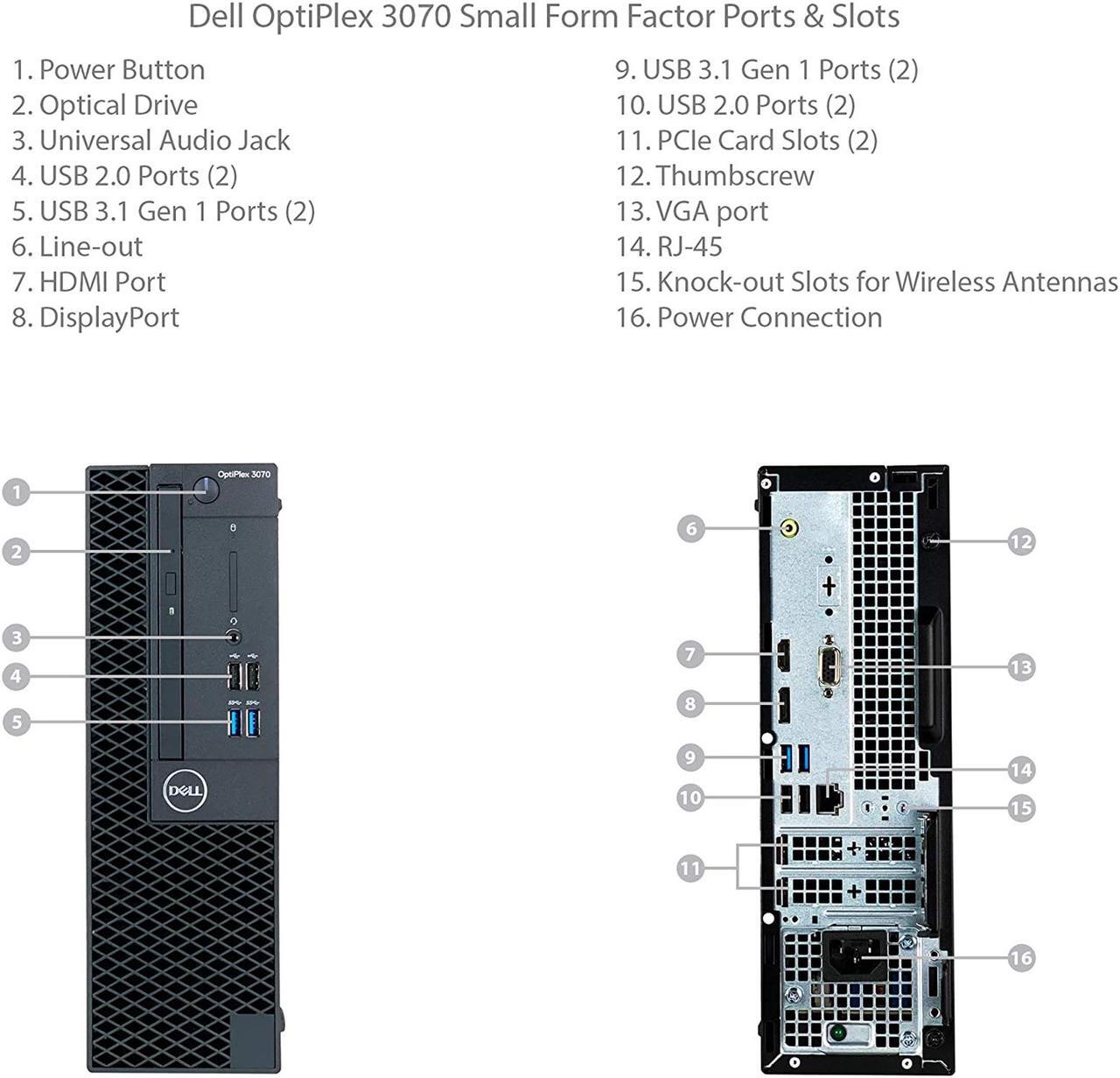 Alt view image 3 of 4 - DELL Business Desktop OptiPlex 3070 AMD Phenom X4 9500 16GB DDR4 256GB SSD Intel UHD Graphics 630 Windows 10 Pro 64-bit