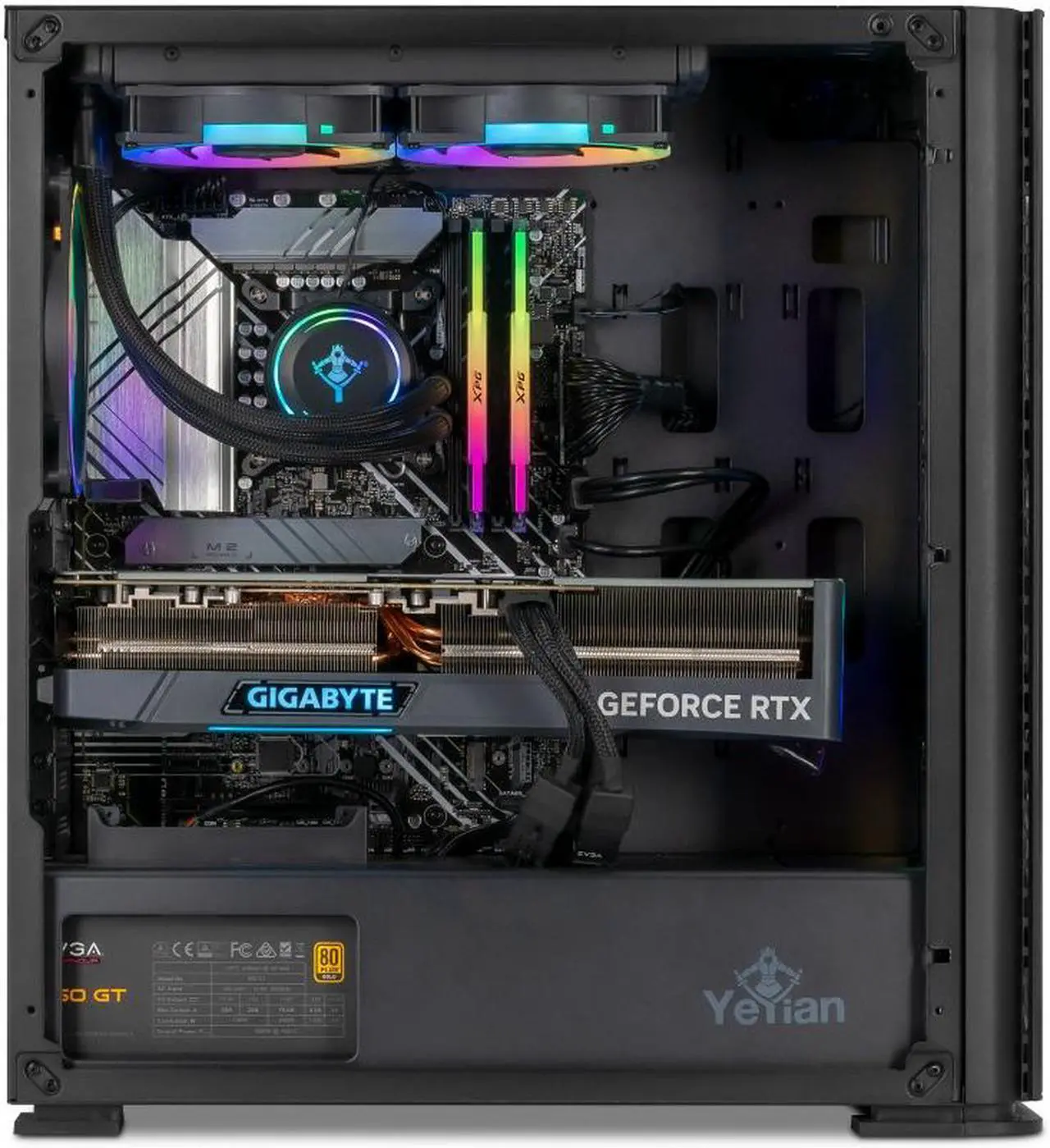 Alt view image 2 of 9 - Yeyian Gaming Desktop YPI-YA27F0B-4701N Intel Core i7-12700F 16GB DDR4 1TB PCIe SSD GeForce RTX 4070 Windows 11 Home 64-bit