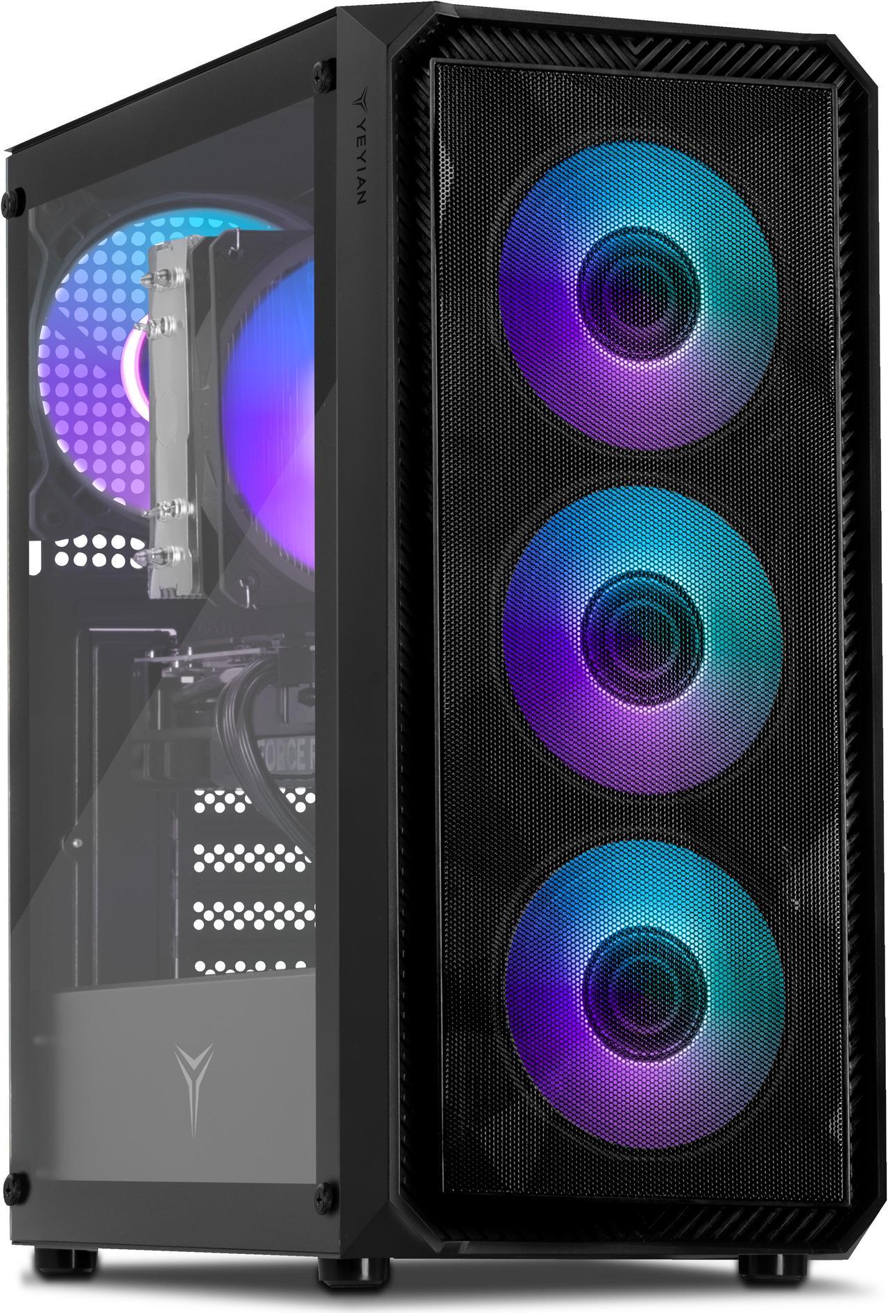 Yeyian Tanto Gaming Desktop - AI Integrated Intel Core i5 13th Gen 13400F, NVIDIA GeForce RTX 4070,16GB DDR5 1 TB PCIe SSD Windows 11 Home 64-bit - YPI-TA34F0B-4701U