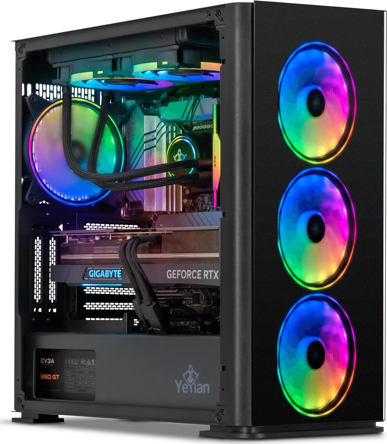 Yeyian Gaming Desktop YPI-YA47KFC-4801N Intel Core i7-14700KF 32GB DDR5 2 TB PCIe SSD GeForce RTX 4080 Windows 11 Home 64-bit