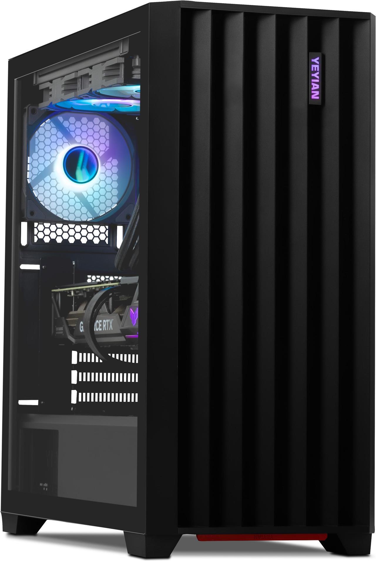 Yeyian Phoenix Glass Gaming Desktop PC, Intel Core i7-14700F, Nvidia GeForce RTX 4070 SUPER, 32GB DDR5, 1TB PCIe SSD, Windows 11 Home 64-bit, YPI-PG47F0C-47S1N