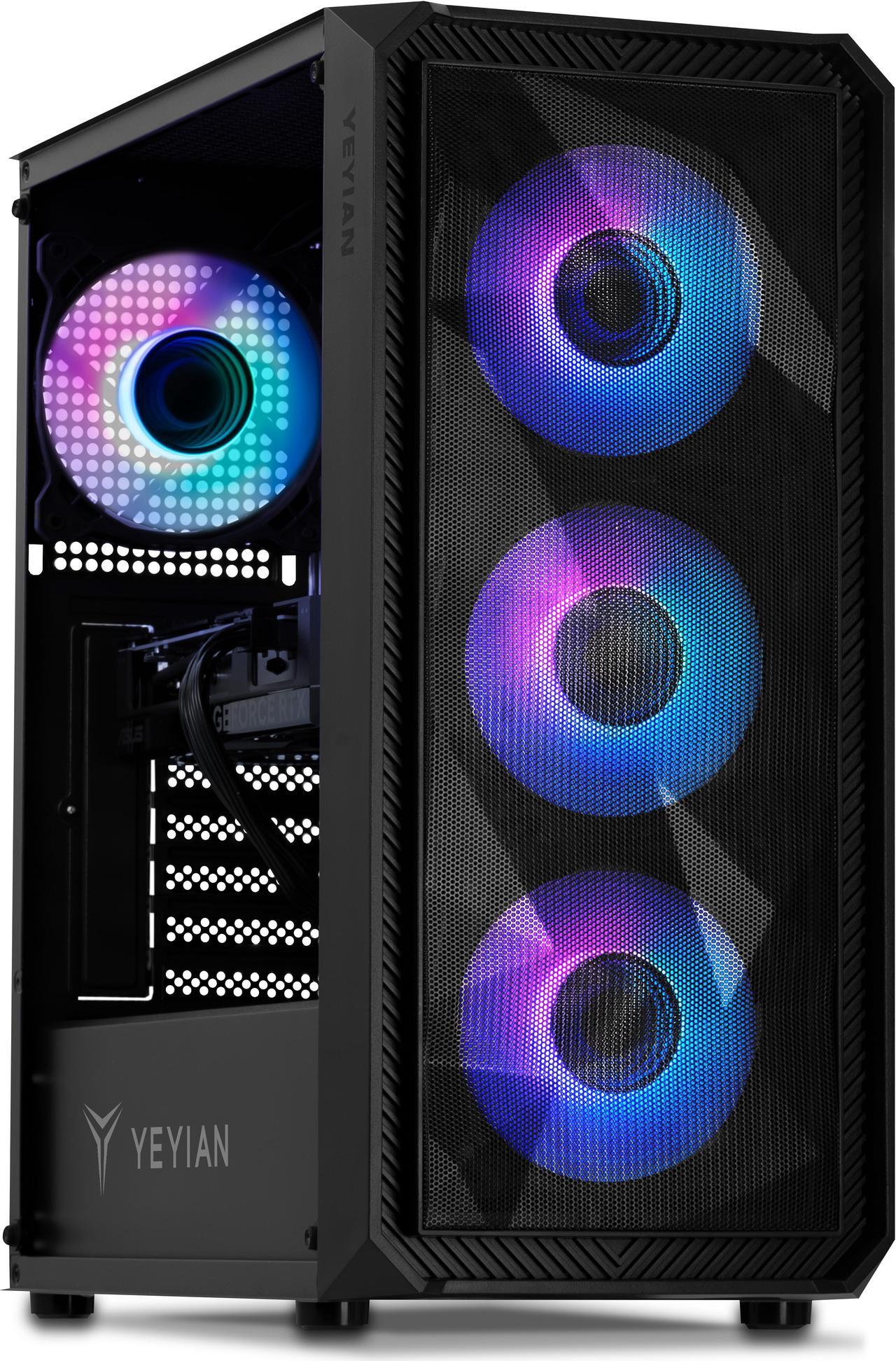 Yeyian Tanto Gaming PC Desktop, Intel Core i5-14400F - AI Accelerated, NVIDIA RTX 4060 Ti, 32GB DDR5 6000MHz RGB, 1TB SSD, 650W Wi-Fi, Windows 11 64-bit, YPI-TA44F0C-46T1N