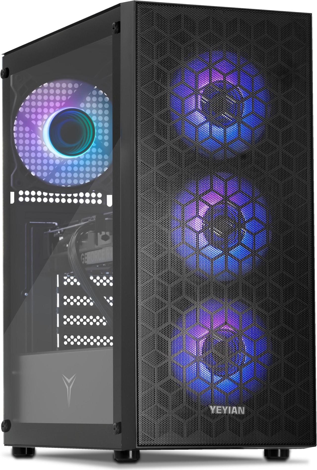 Yeyian Yumi Gaming Desktop, Intel Core i5-14400F, RTX 4060 – AI Integrated, 32GB DDR4, 1TB SSD Gen 4.0, YPI-YU44F0C-4601N