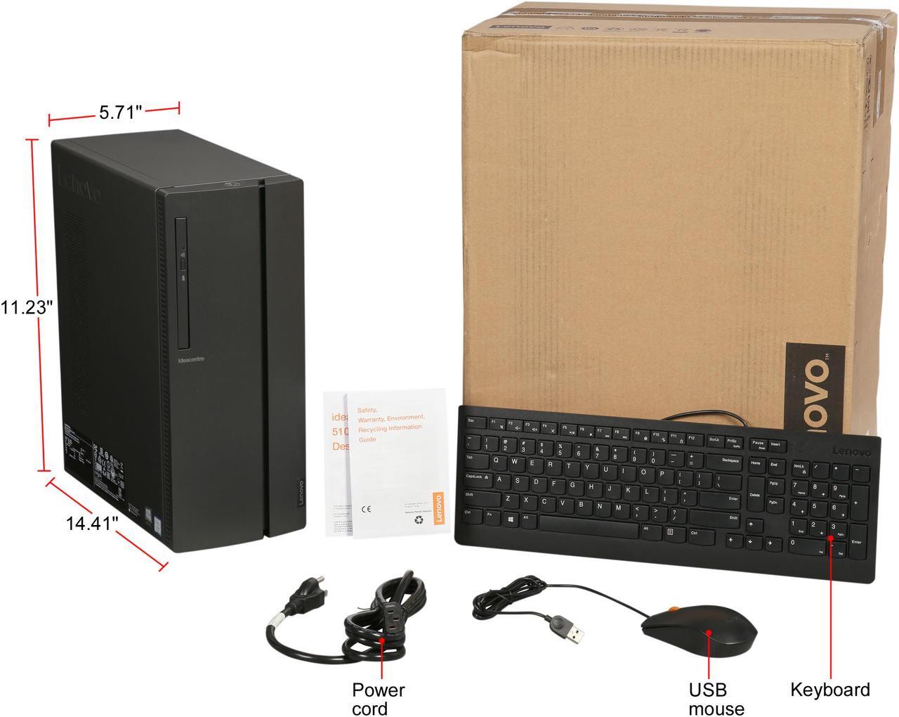 Alt view image 10 of 9 - Lenovo Desktop Computer IdeaCentre 510A-15ICB (90HV0000US) Intel Core i7-8700 16GB DDR4 2TB HDD Intel UHD Graphics 630 Windows 10 Home 64-bit