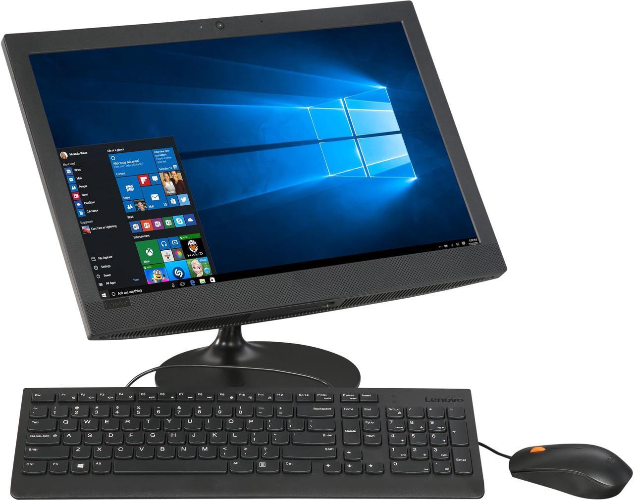 Lenovo All-in-One Computer F0D8001LUS AMD E2-9000 4GB DDR4 500GB HDD 19.5" Windows 10 Home 64-Bit