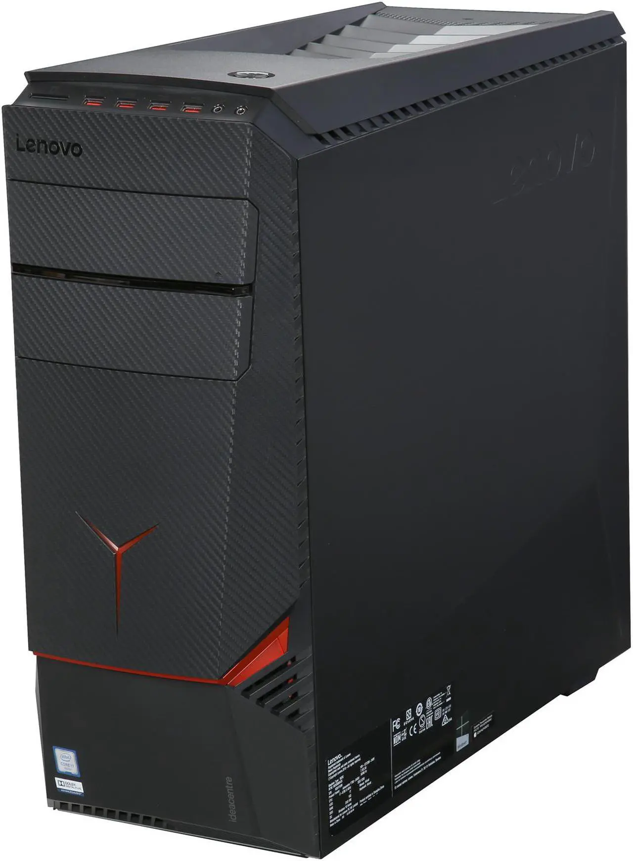 Alt view image 4 of 10 - Lenovo Desktop Computer IdeaCentre Y700-34ISH (90DG000AUS) Intel Core i7 6th Gen 6700 (3.4 GHz) 16 GB DDR4 1 TB SSHD 120 GB SSD NVIDIA GeForce GTX 970 Windows 10 Home 64-Bit