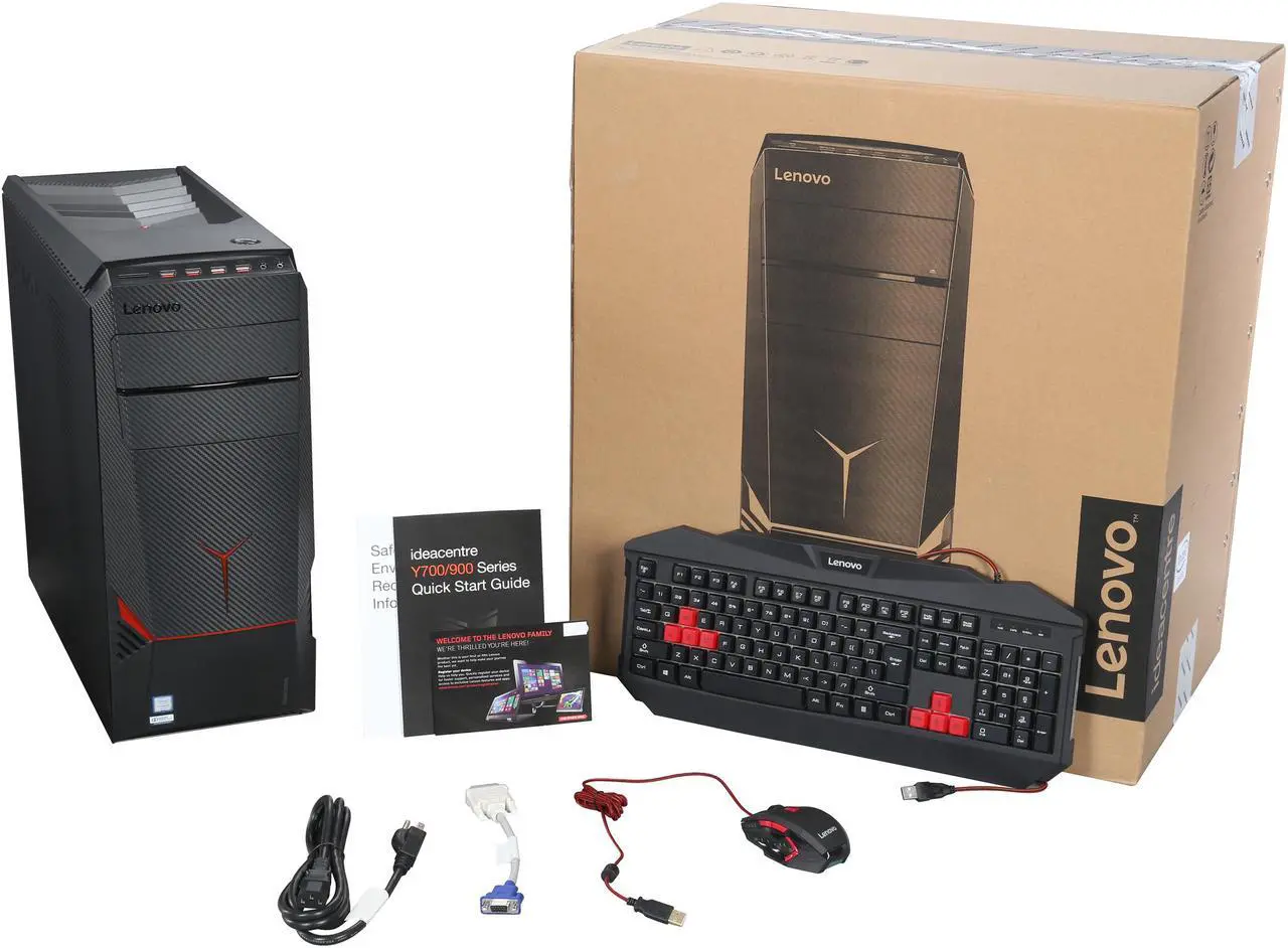 Alt view image 11 of 10 - Lenovo Desktop Computer IdeaCentre Y700-34ISH (90DG000AUS) Intel Core i7 6th Gen 6700 (3.4 GHz) 16 GB DDR4 1 TB SSHD 120 GB SSD NVIDIA GeForce GTX 970 Windows 10 Home 64-Bit
