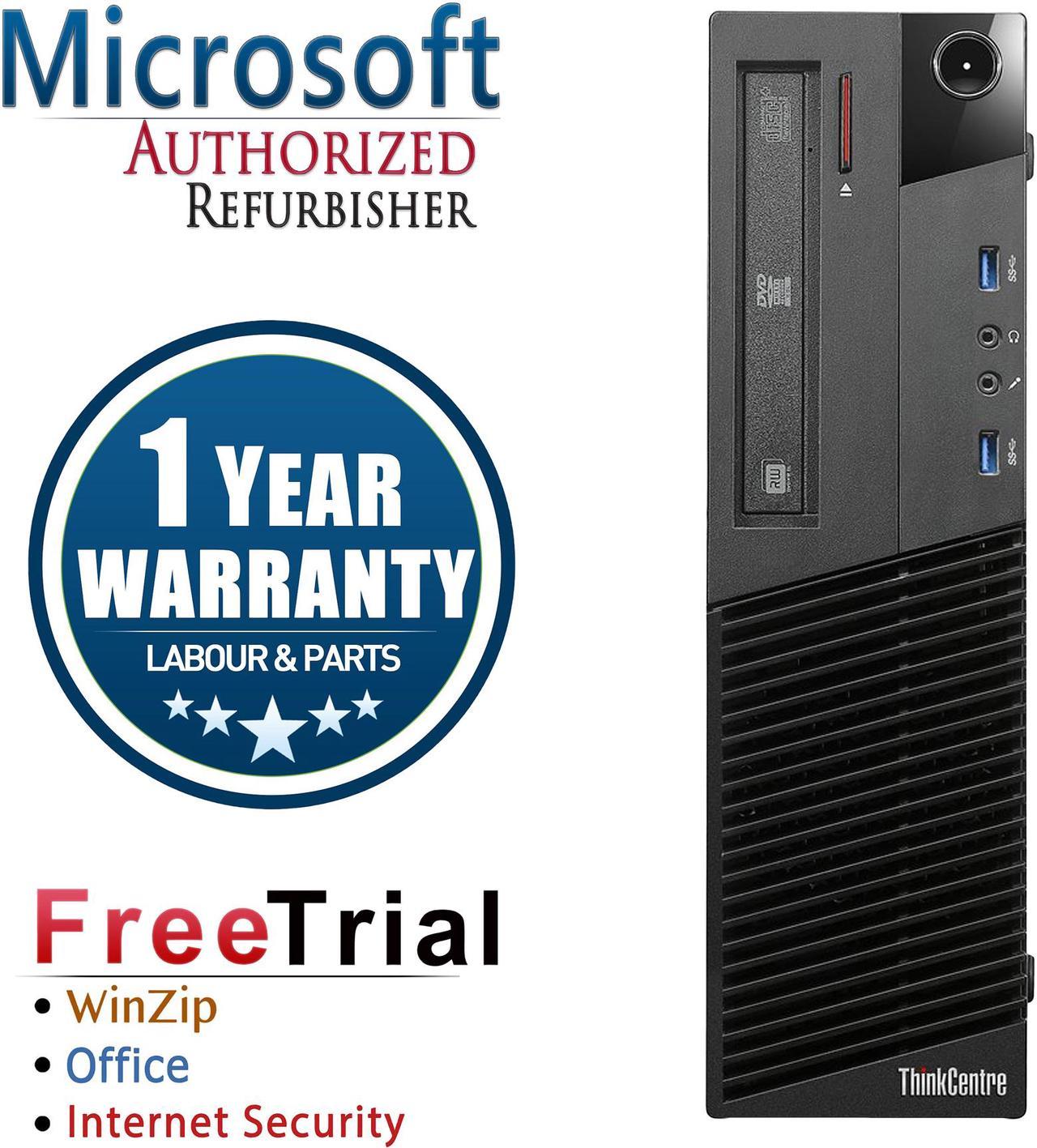 Main image of Lenovo Desktop Computer ThinkCentre M83 Intel Core i5-4570 8GB DDR3 1TB HDD Intel HD Graphics 4600 Windows 10 Pro