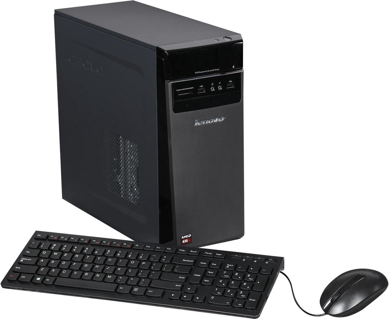 Lenovo Desktop PC H50-55 (90BG001YUS) AMD A10-7800 12GB DDR3 2TB HDD AMD Radeon R7 Windows 8.1 64-Bit