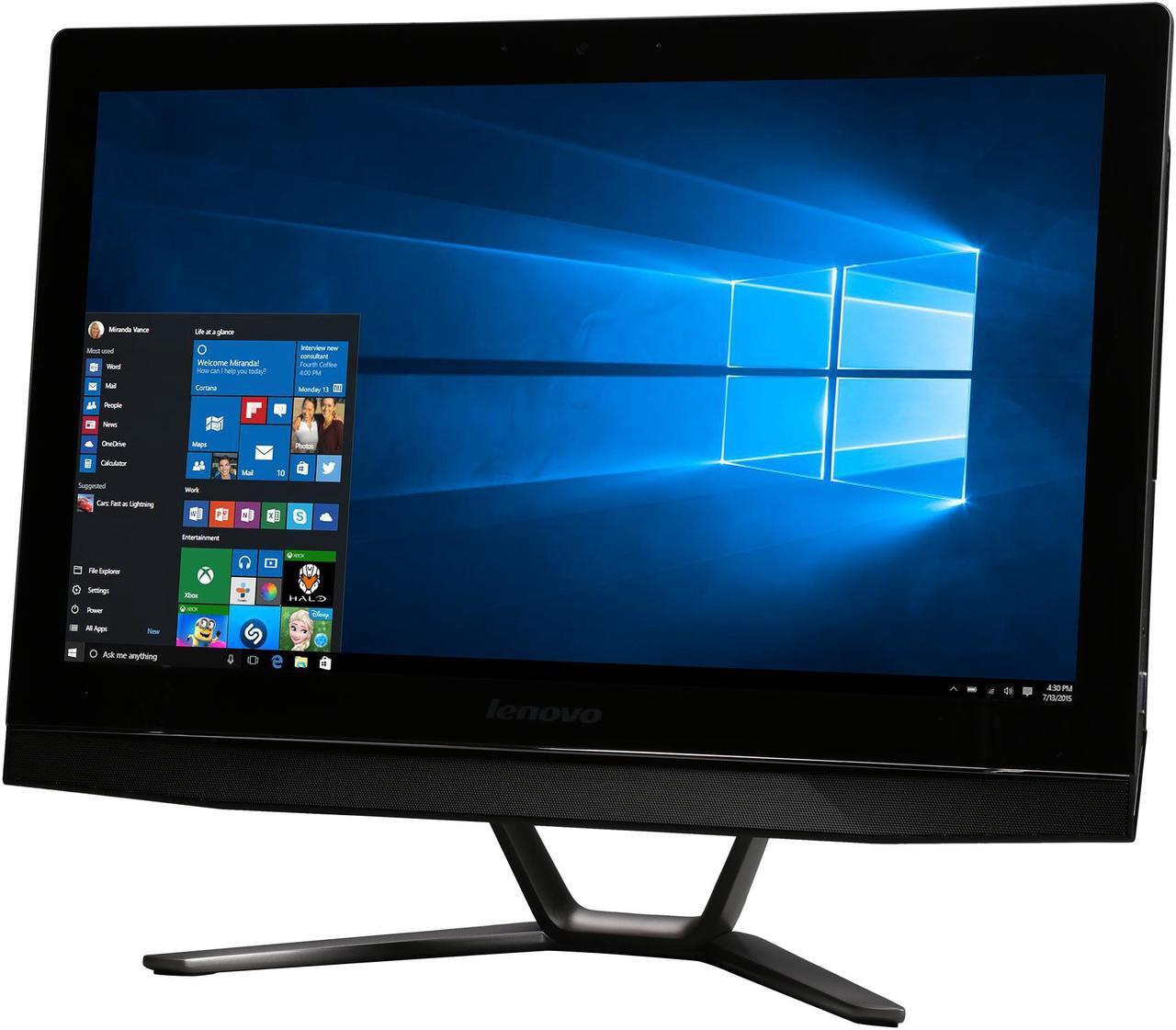 Alt view image 3 of 7 - Lenovo All-in-One Computer B40-30 (F0AW008RUS) Intel Pentium G3260T 4GB DDR3 500GB HDD 21.5" Touchscreen Windows 10 Home 64-Bit
