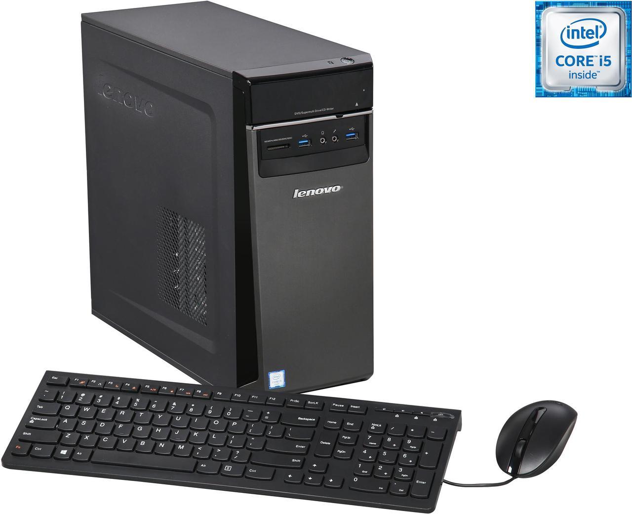 Lenovo Desktop Computer IdeaCentre 300-20ish (90DA007VUS) Intel Core i5-6400 4GB DDR4 1TB HDD Intel HD Graphics 530 Windows 10 Home 64-Bit