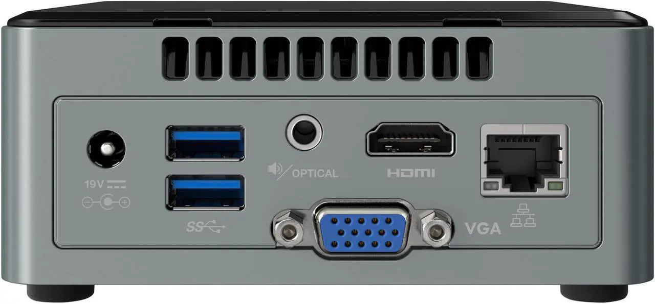 Alt view image 7 of 10 - Intel Desktop Computer NUC Kit BOXNUC6CAYSAJ Celeron J3455 (1.50 GHz) 2 GB DDR3L 32 GB eMMC Intel HD Graphics 500 Windows 10 Home 64-bit