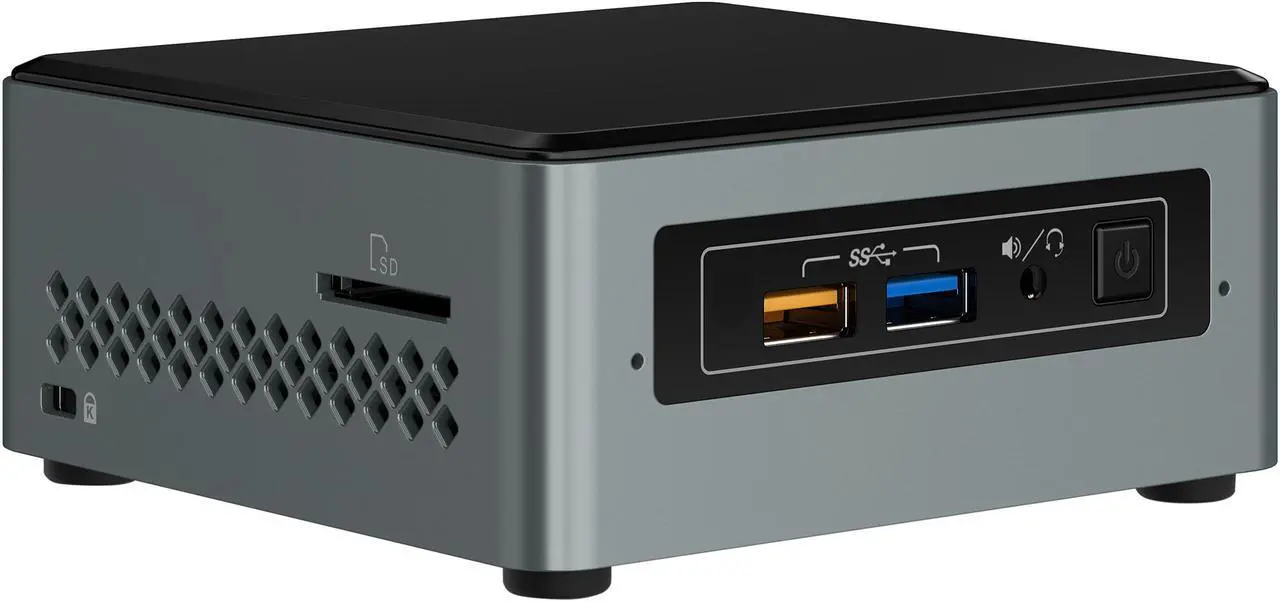 Main image of Intel Desktop Computer NUC Kit BOXNUC6CAYSAJ Celeron J3455 (1.50 GHz) 2 GB DDR3L 32 GB eMMC Intel HD Graphics 500 Windows 10 Home 64-bit