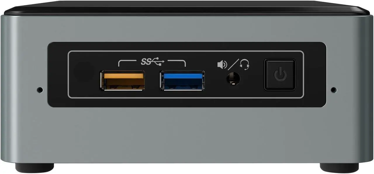 Alt view image 5 of 10 - Intel Desktop Computer NUC Kit BOXNUC6CAYSAJ Celeron J3455 (1.50 GHz) 2 GB DDR3L 32 GB eMMC Intel HD Graphics 500 Windows 10 Home 64-bit