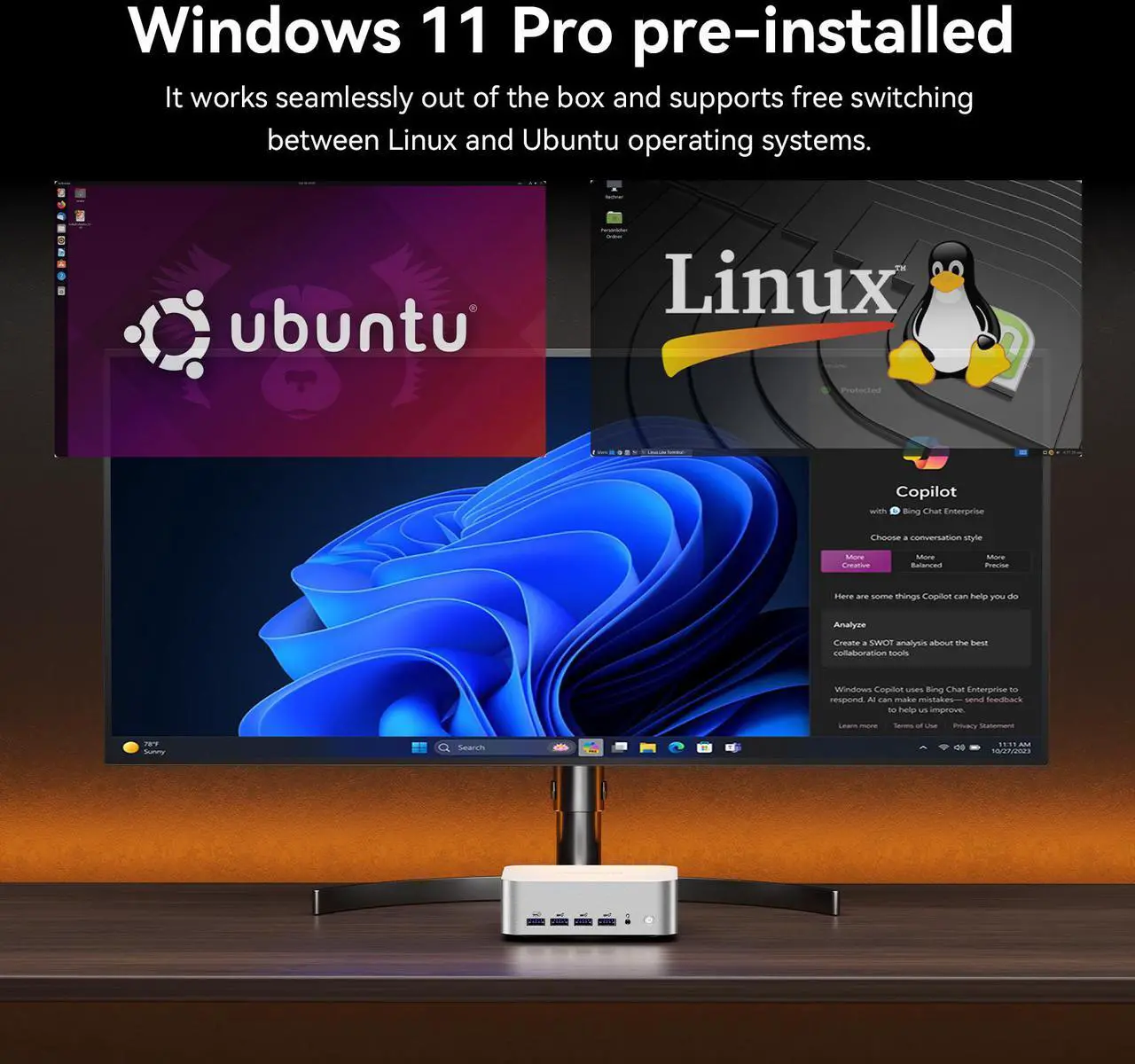 Geekom A8 Max Mini PC - Thumbnail 3