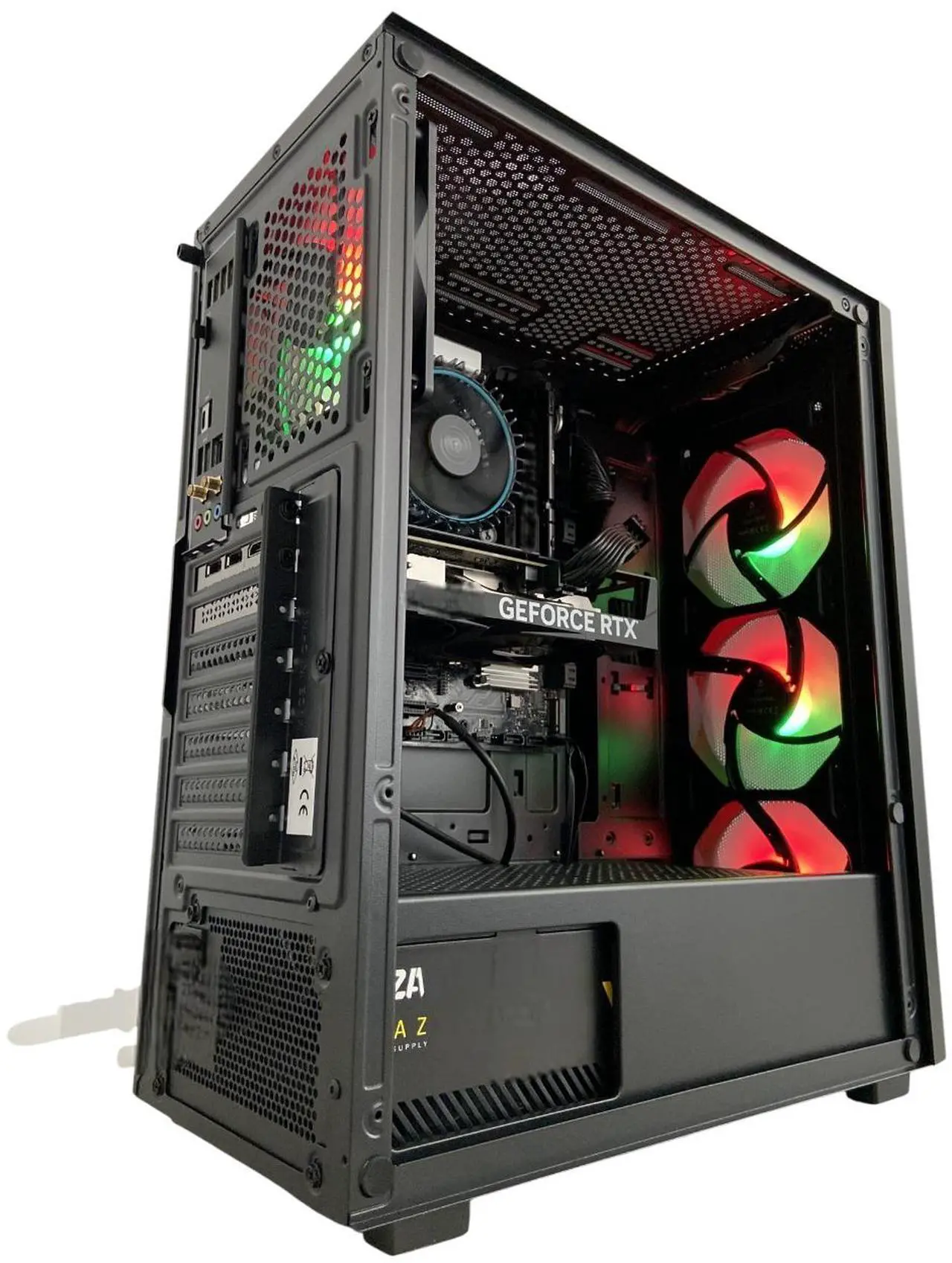 Alt view image 4 of 5 - AZZA Gideon Evo Gaming PC, Intel Core i5-12400F, NVIDIA GeForce RTX 3050, 16GB DDR5, 512GB SSD, Windows 11 Home, 3 Year Warranty