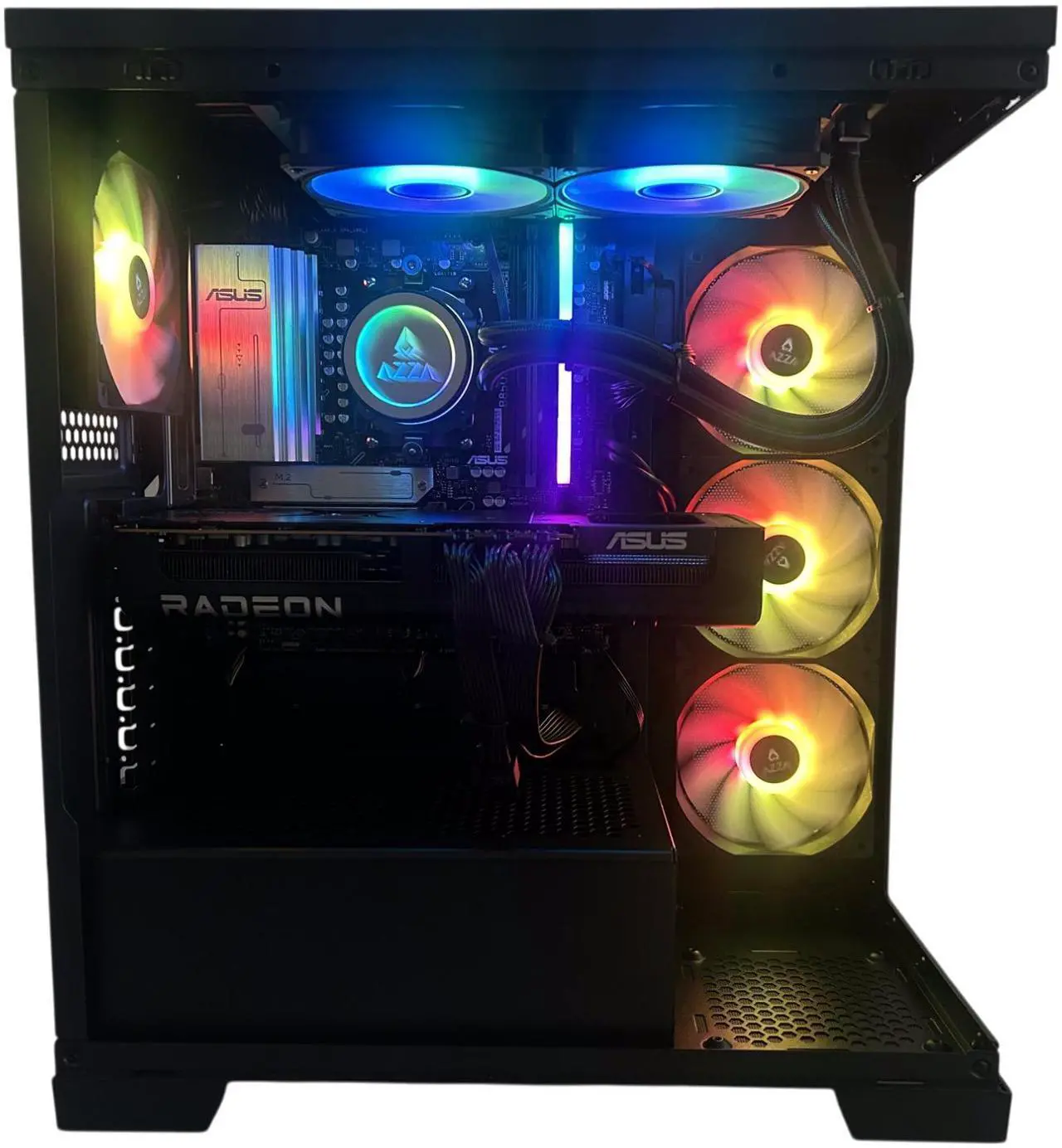 Alt view image 5 of 6 - AZZA Carmel Gaming Desktop PC, AMD Ryzen 7 7800X3D, AMD Radeon RX 9070 XT, 32GB DDR5, 2TB M.2 SSD, Windows 11 Home