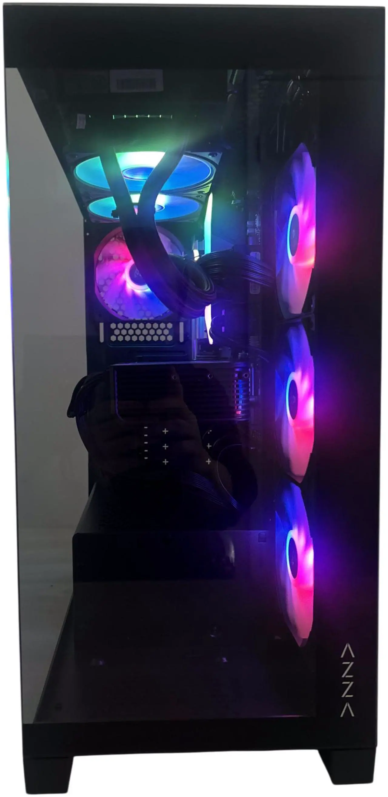 Alt view image 3 of 6 - AZZA Carmel Gaming Desktop PC, AMD Ryzen 7 7800X3D, AMD Radeon RX 9070 XT, 32GB DDR5, 2TB M.2 SSD, Windows 11 Home